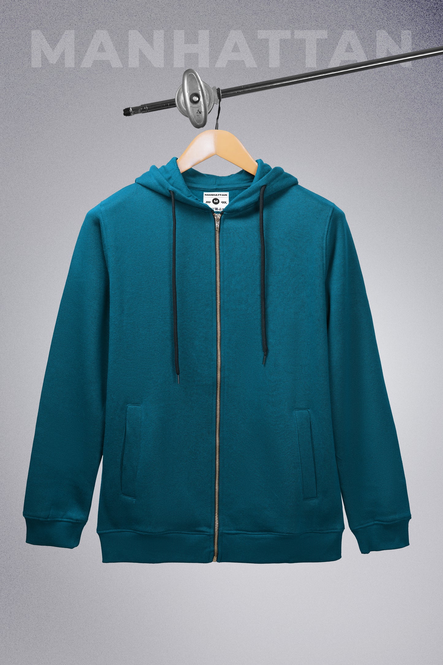 Premium Hoodies Zipper Unisex Teal Green
