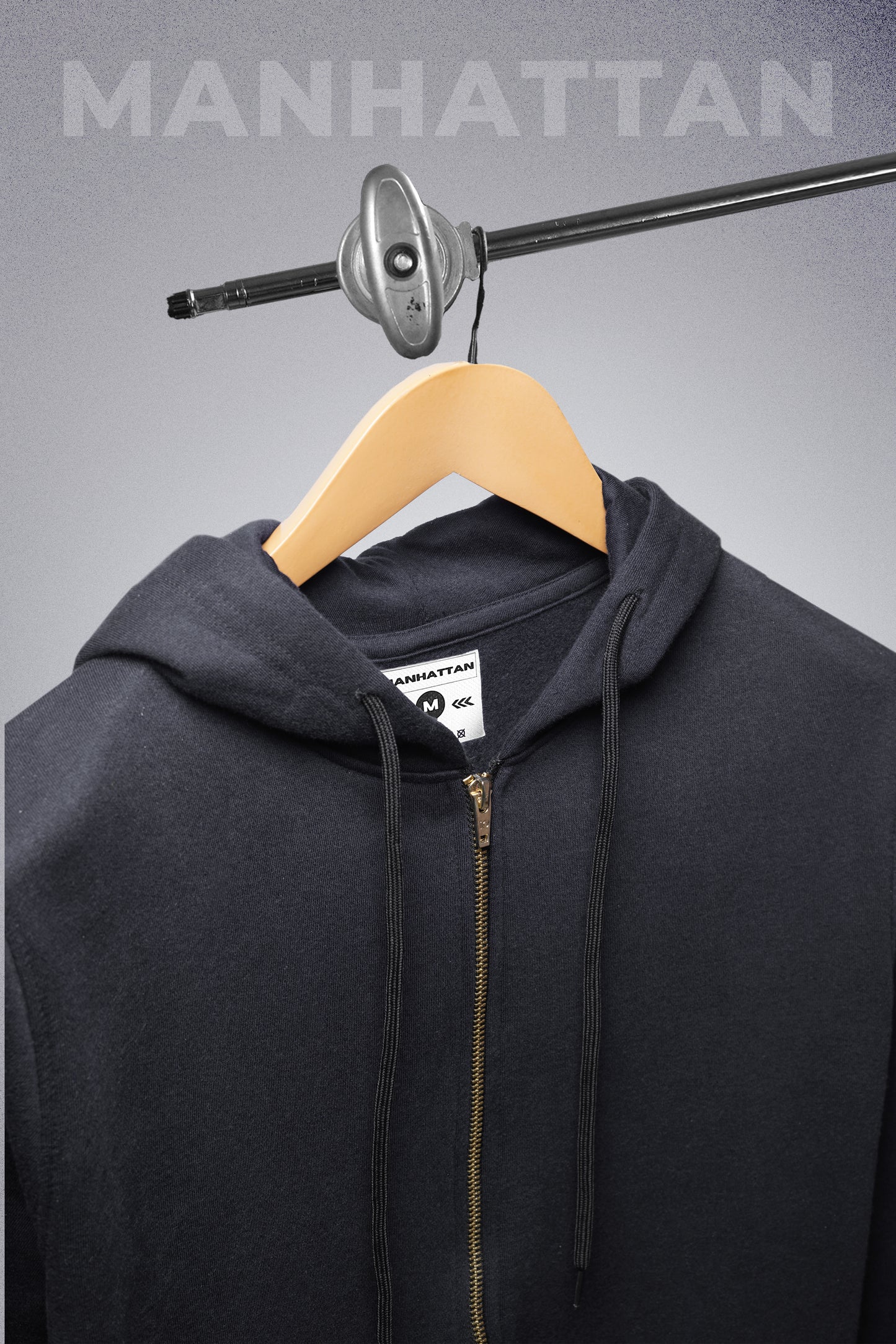 Premium Hoodies Zipper Unisex Black