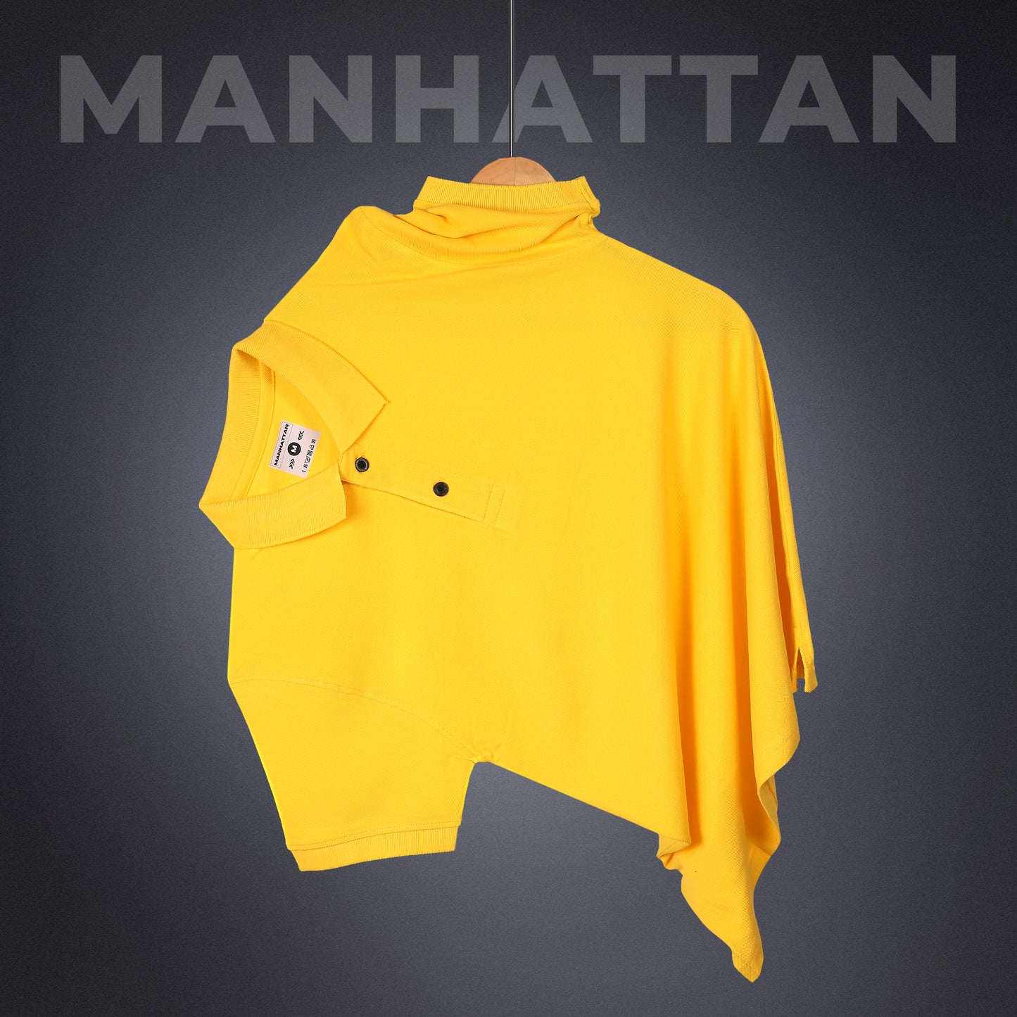 Pure Cotton Polo Plain T Shirts (Golden Yellow) Without Pocket