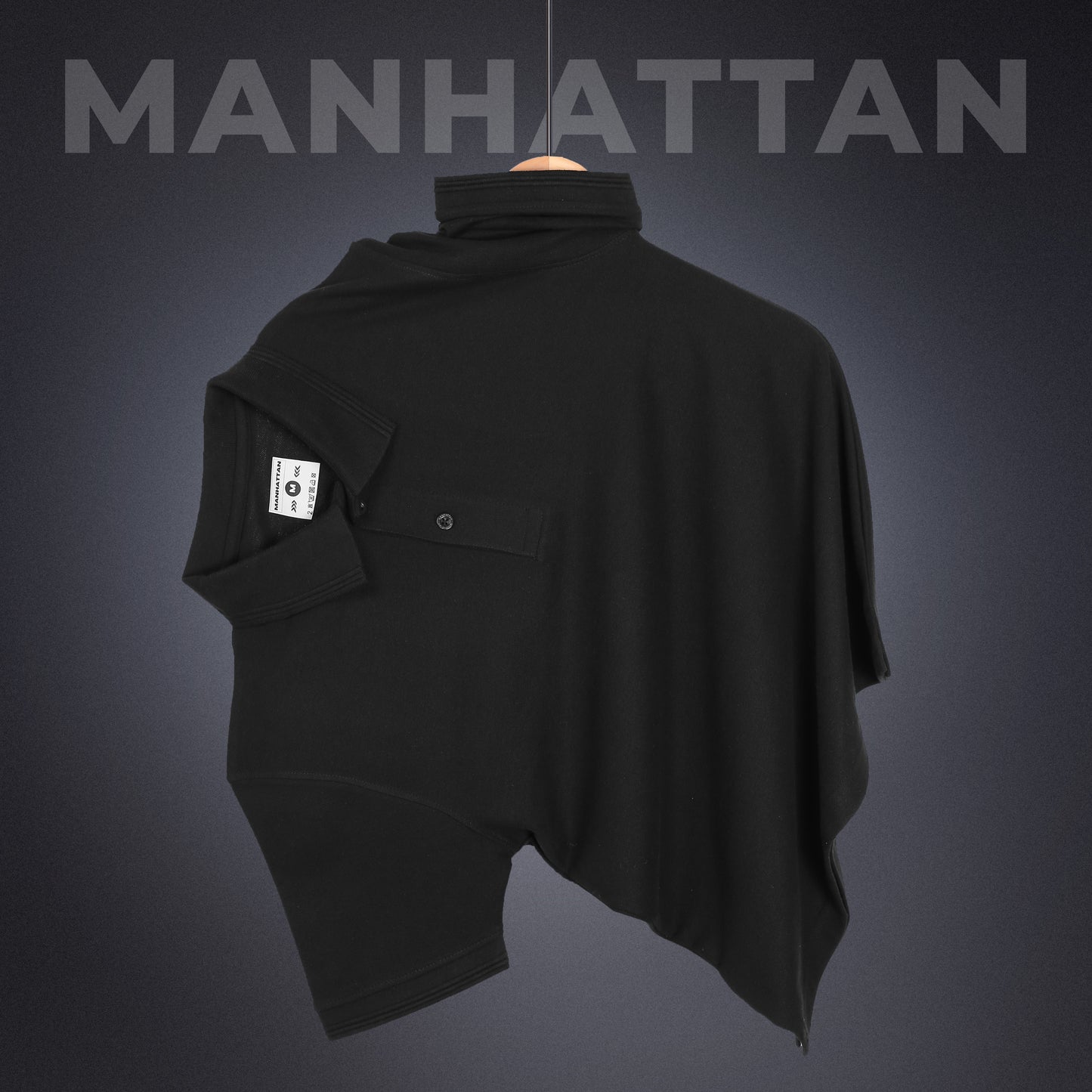 Pure Cotton Polo Plain T Shirts (Black) Without Pocket
