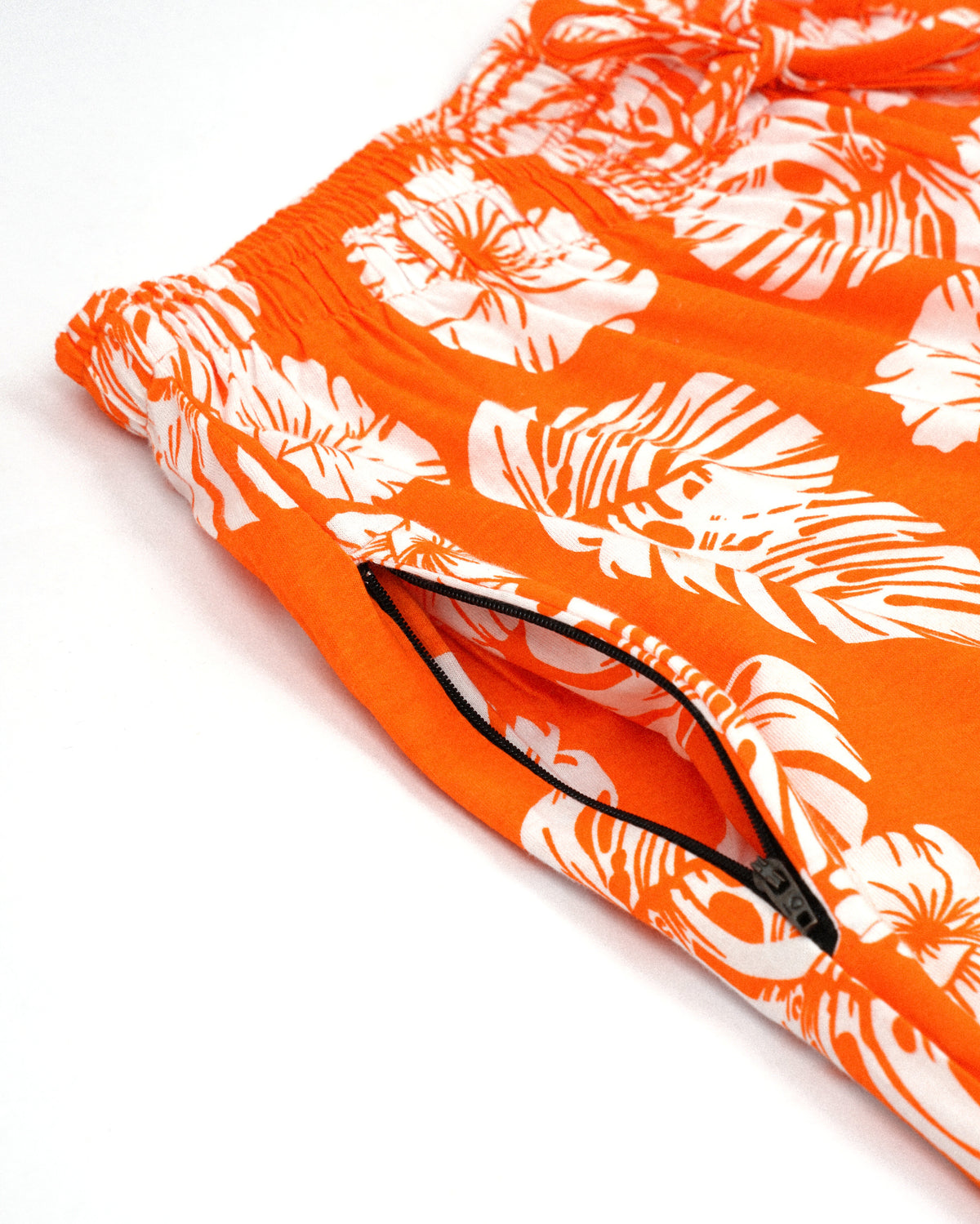 Women's Co ord set Orange White Flower