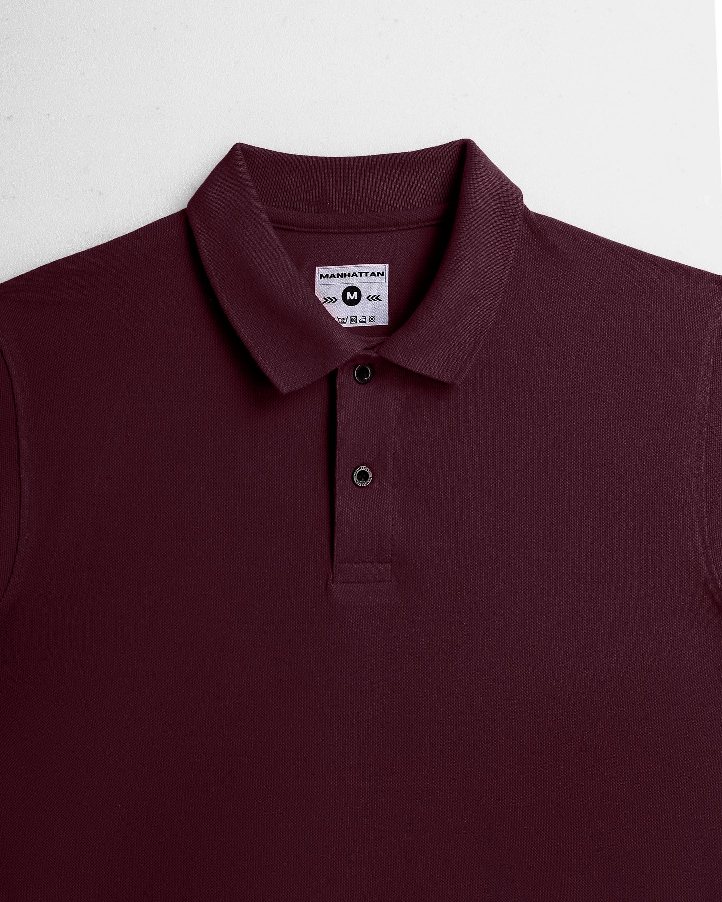 Pure Cotton Polo Plain T Shirts (Maroon) Without Pocket