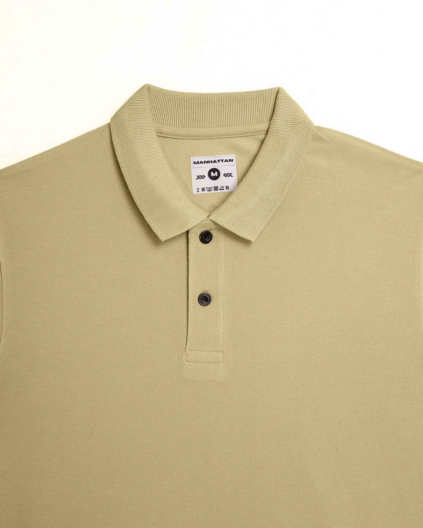 Pure Cotton Polo Plain T Shirts (Beach) Without Pocket