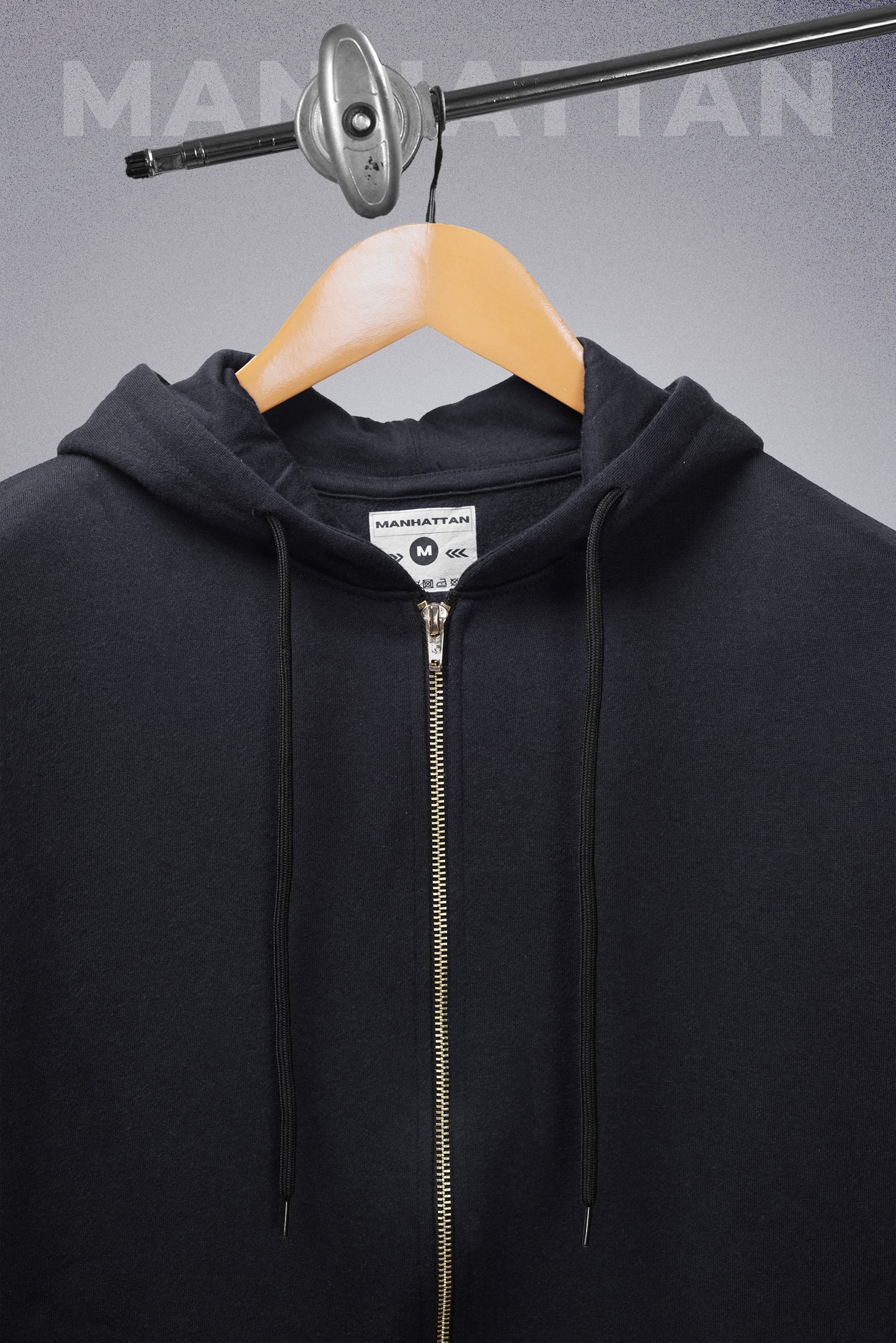 Premium Hoodies Zipper Unisex Black