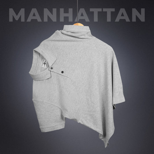 Rich in Cotton Polo Plain T Shirts (Grey Melange) Without Pocket