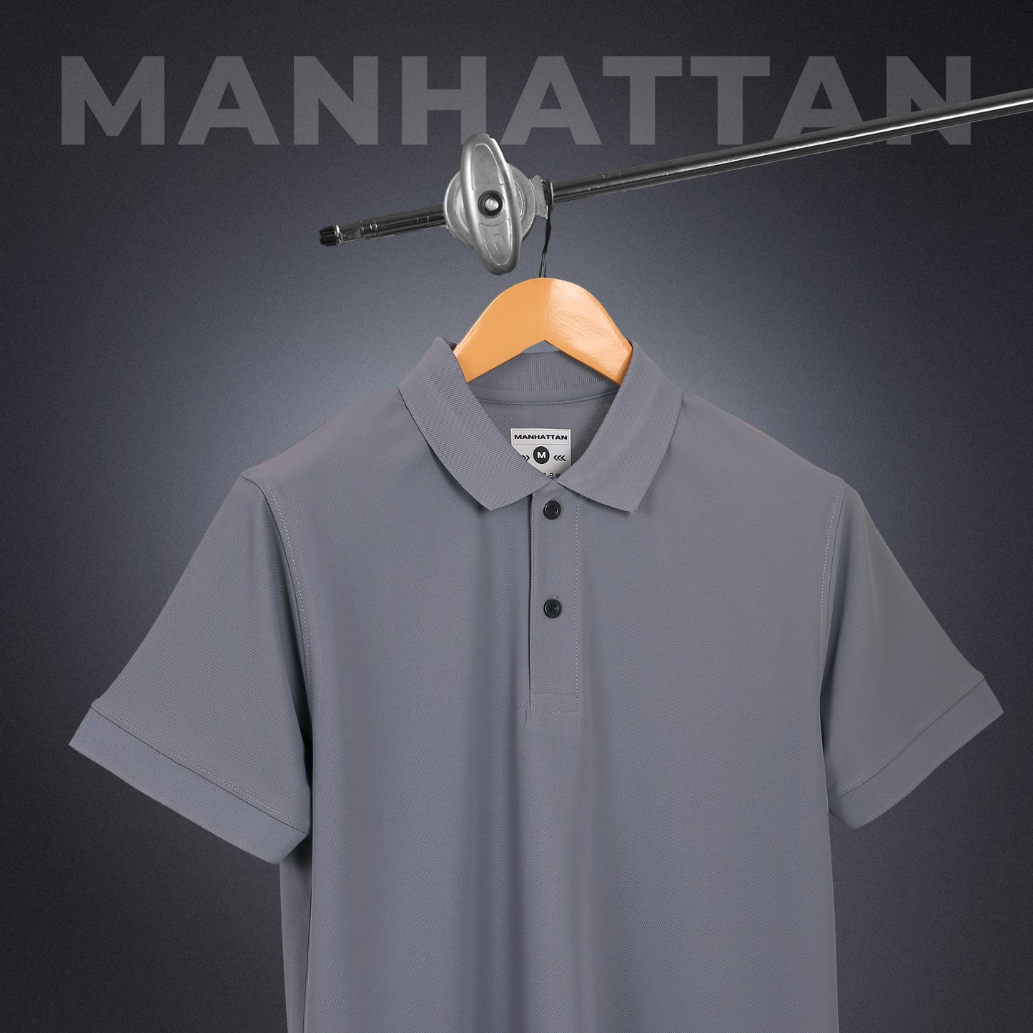 Sports Dry Fit Grey Polo T Shirts (Micro Polyester)