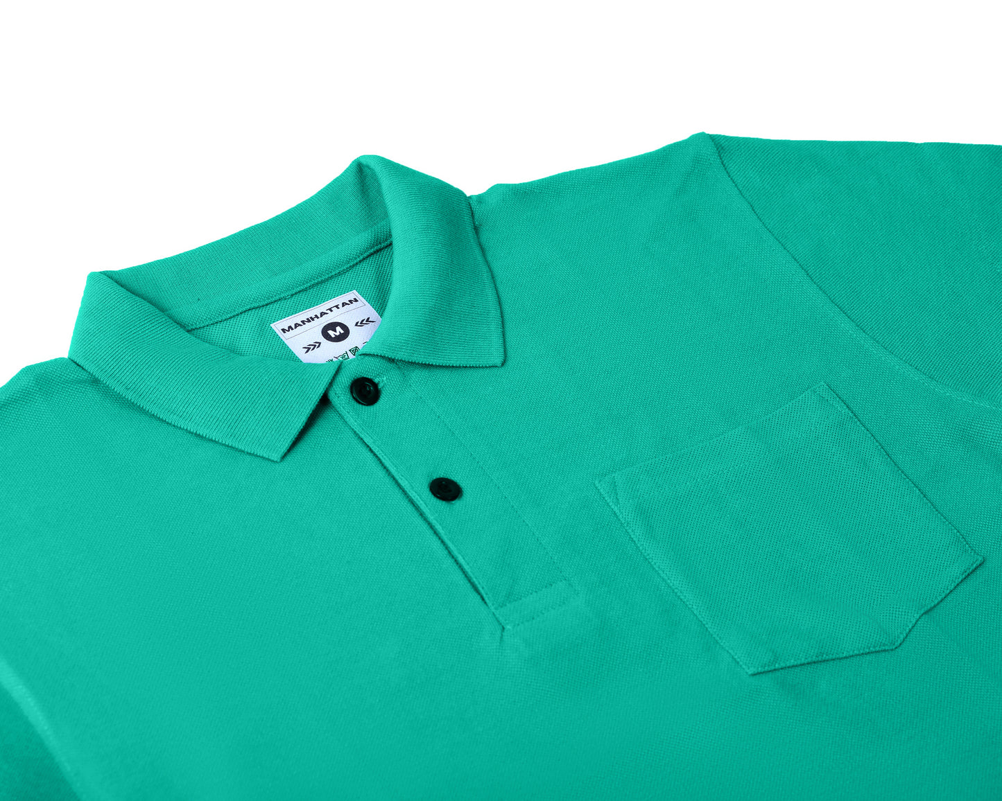 Pure Cotton Polo Pocket T Shirts (Jade Green)
