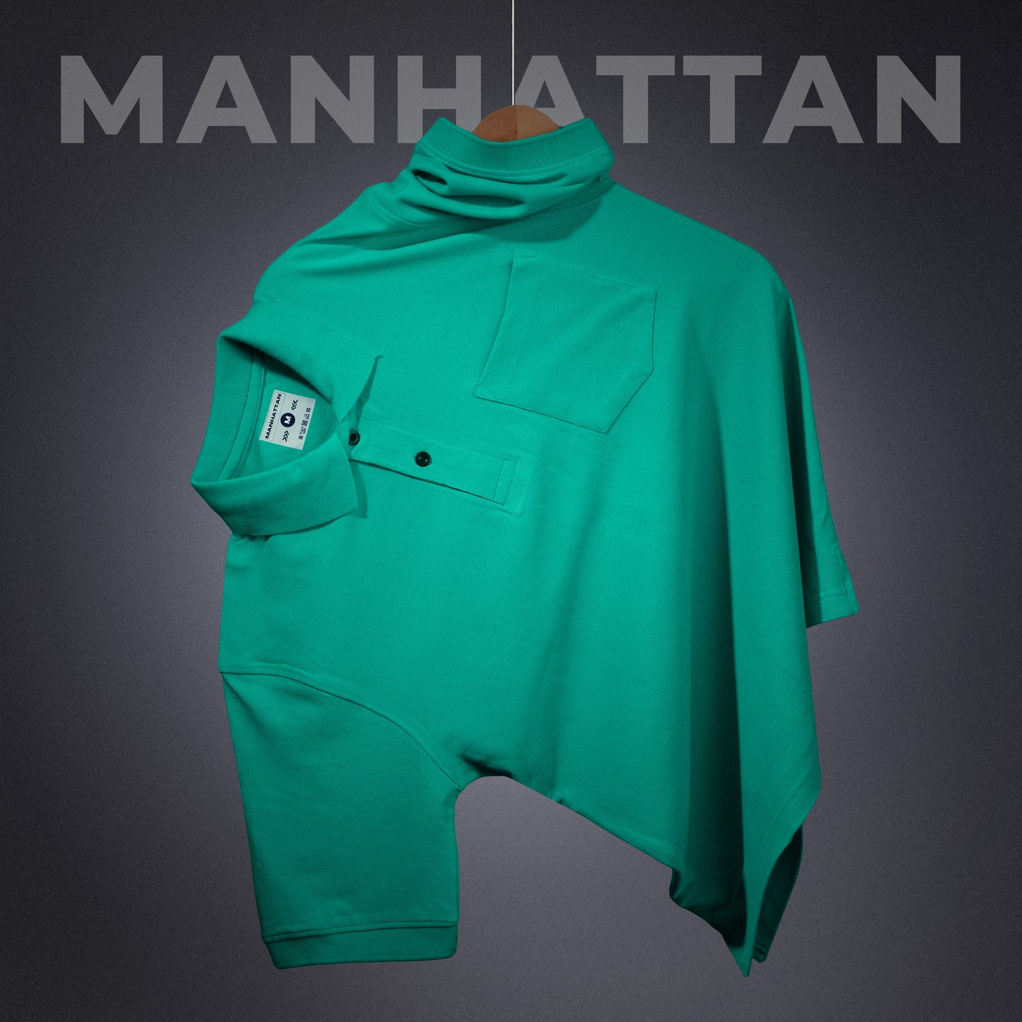 Pure Cotton Polo Pocket T Shirts (Jade Green)