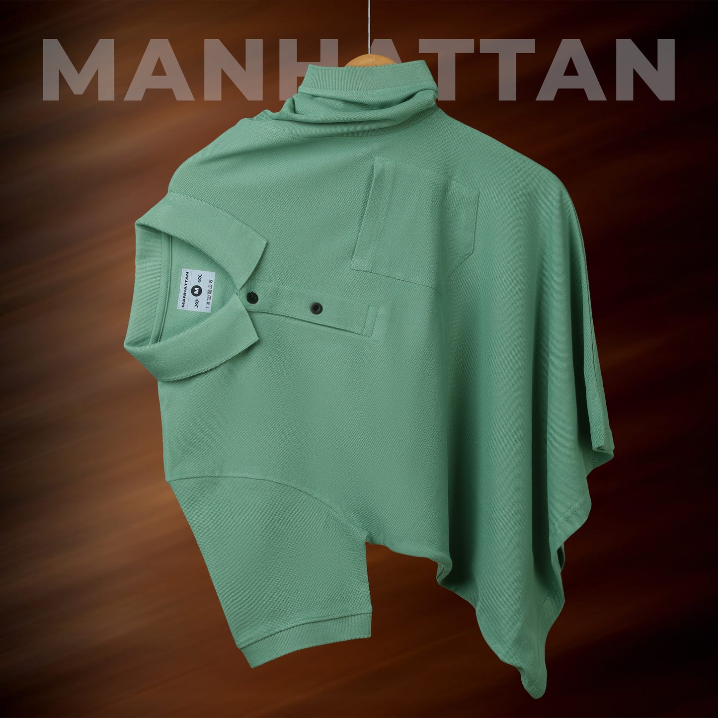 Pure Cotton Polo Pocket T Shirts (Olive Green)