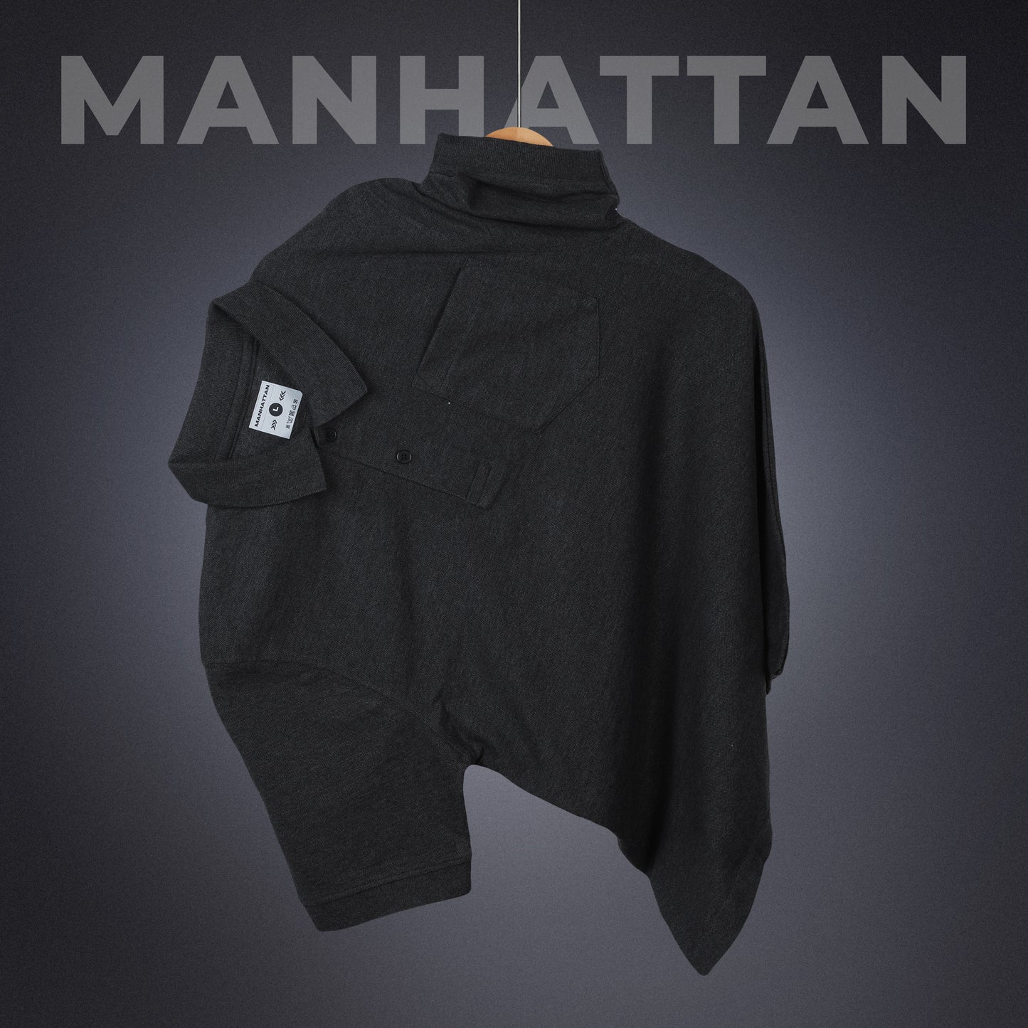 Rich in Cotton Polo Pocket T Shirts (Dark Grey)