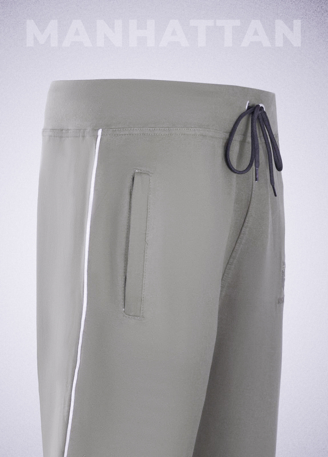 Premium Cotton Cement Grey Track Pant Regular Fit
