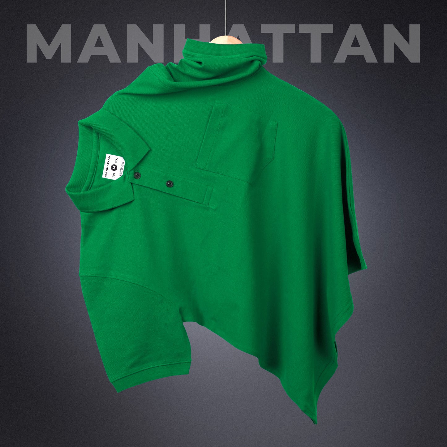 Pure Cotton Polo Pocket T Shirts (Dark Green)