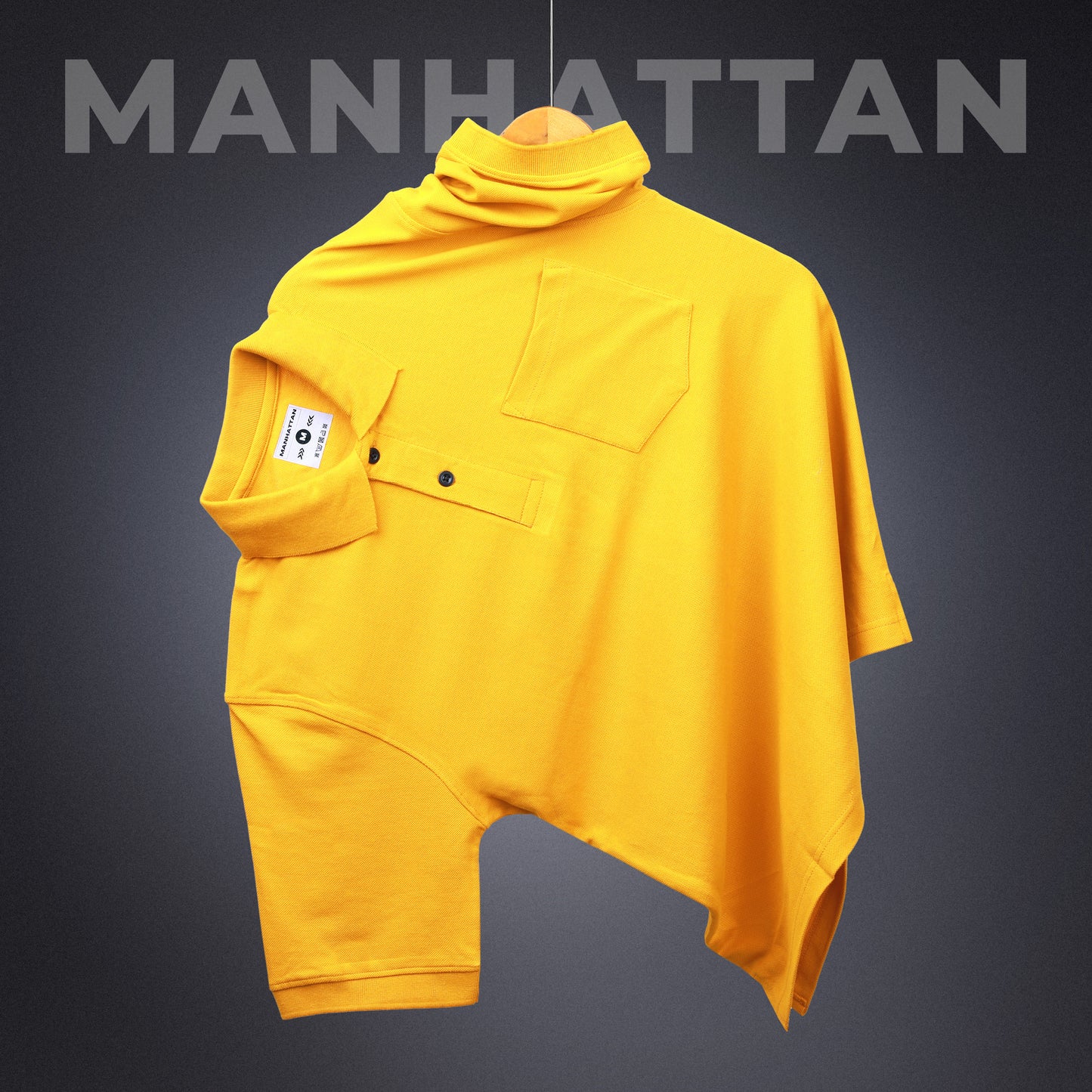 Pure Cotton Polo Pocket T Shirt (Golden Yellow)