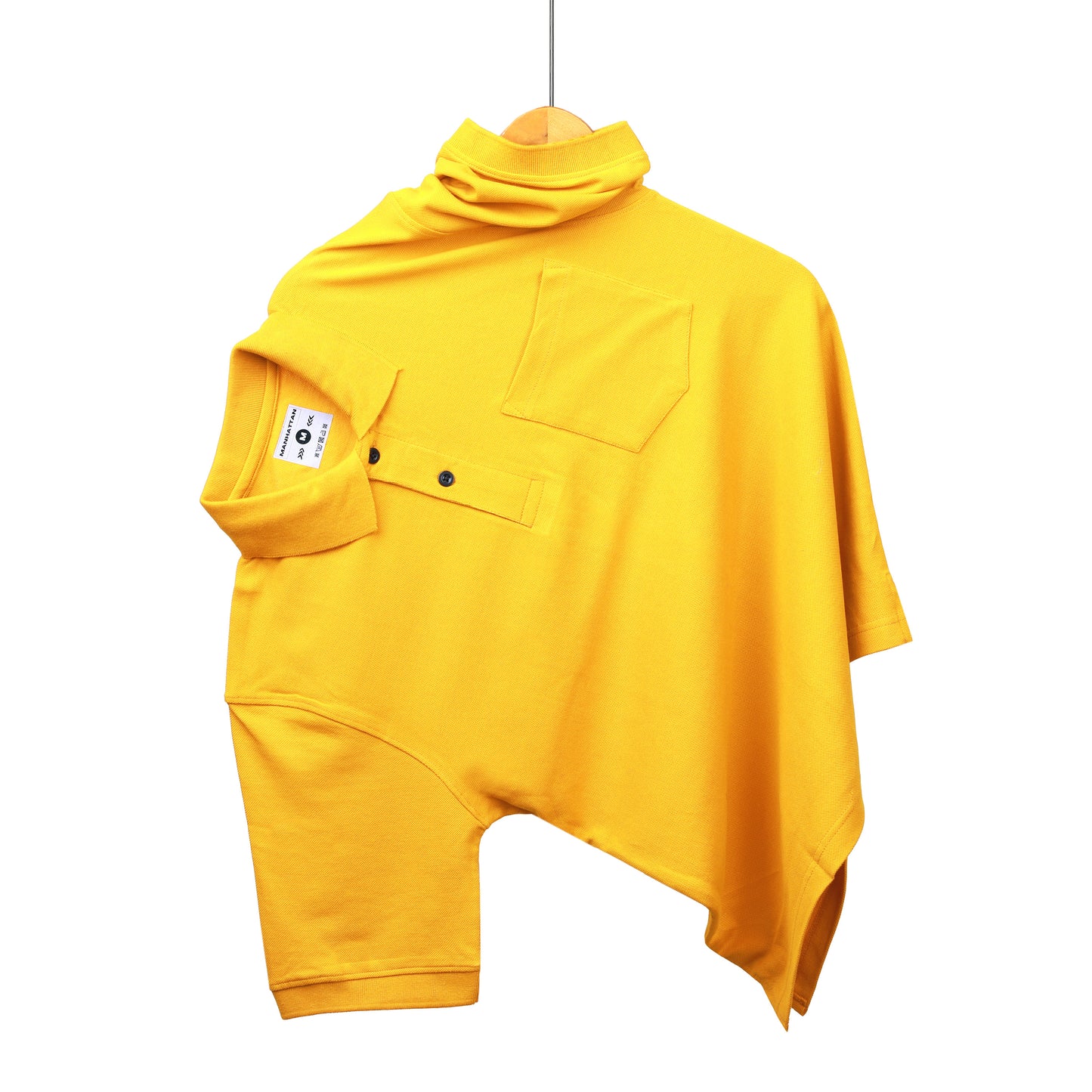 Pure Cotton Polo Pocket T Shirt (Golden Yellow)