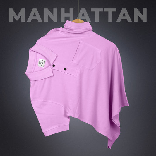 Pure Cotton Polo Pocket T shirts (Lilac)