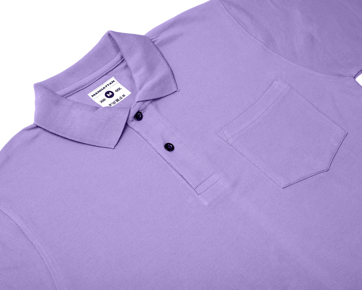 Pure Cotton Polo Pocket T shirts (Lavender)