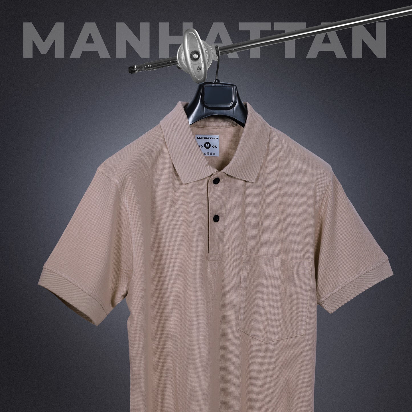 Pure Cotton Polo Pocket T shirts (Dusty Pink)