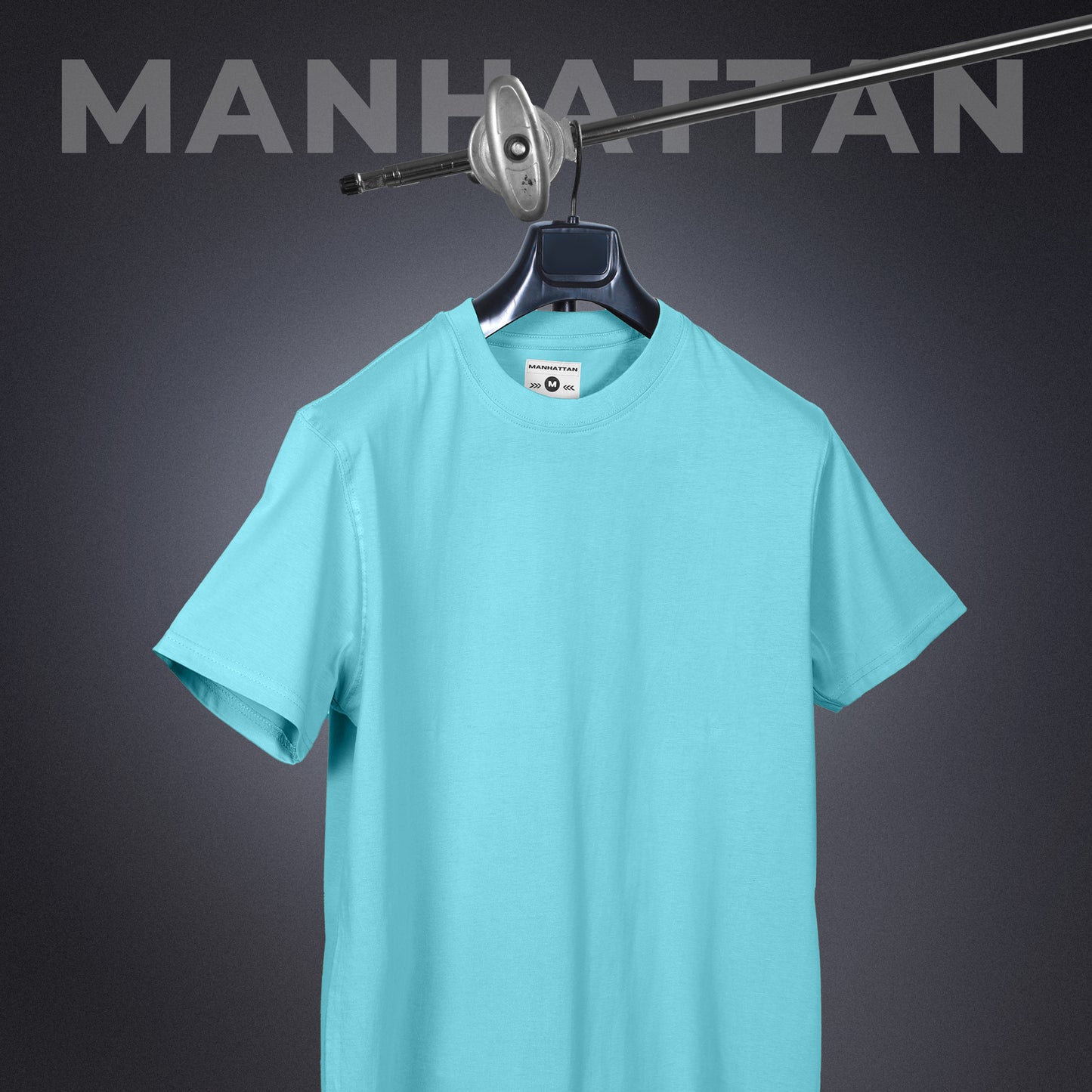 Basic Regular Fit T Shirts Unisex Mint Blue