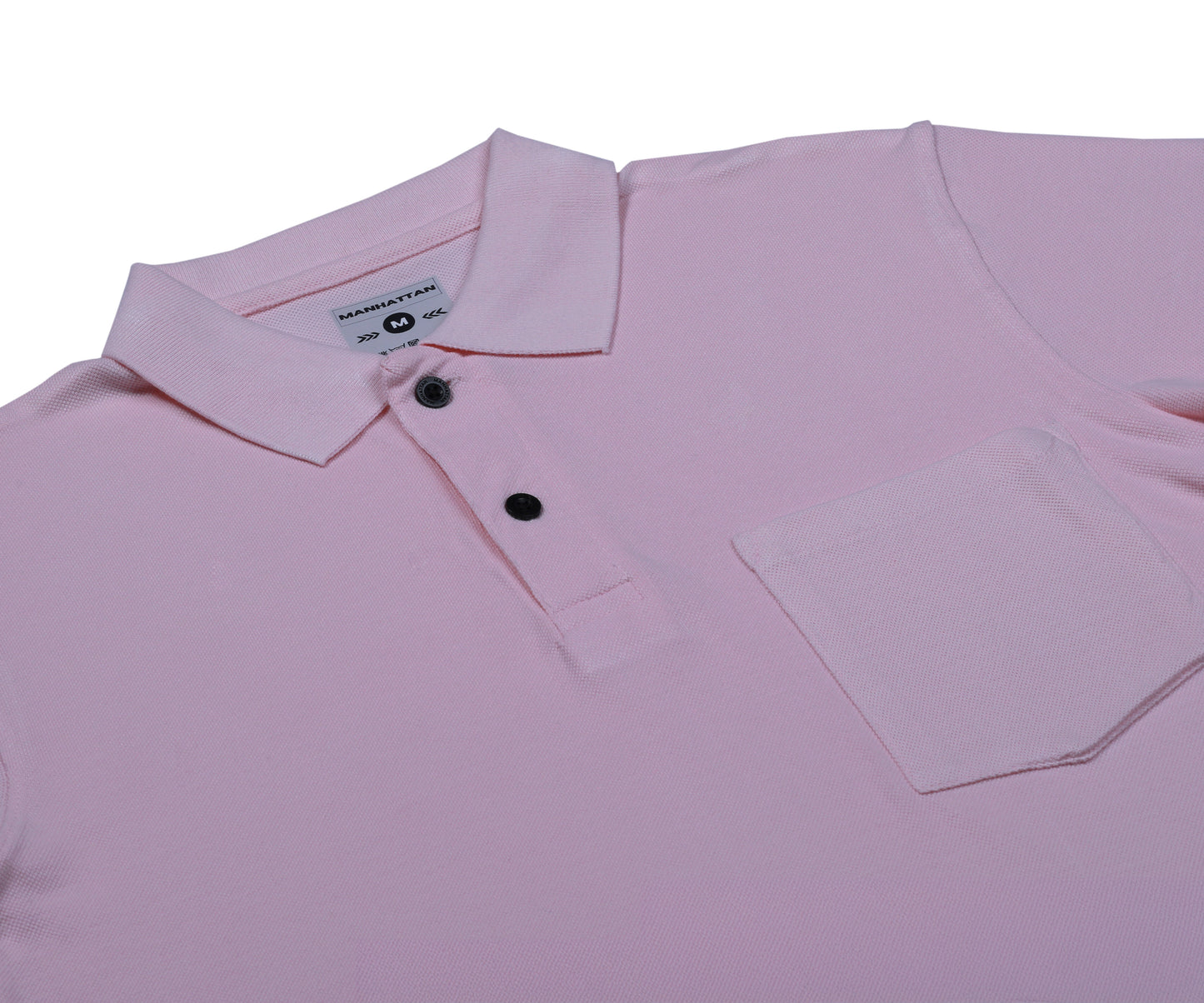 Pure Cotton Polo Pocket T shirts (Pearl Pink)