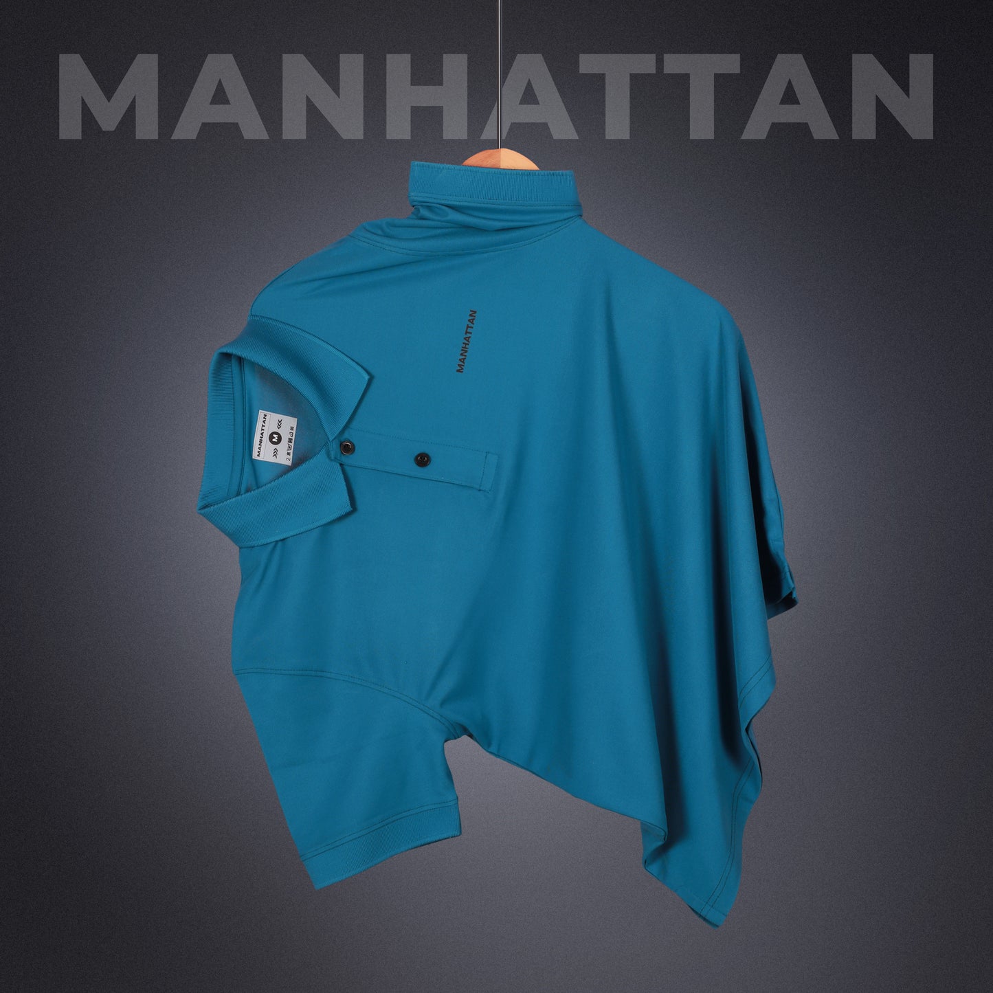 Sports Dry Fit Teal Blue Polo T Shirts (Micro Polyester)