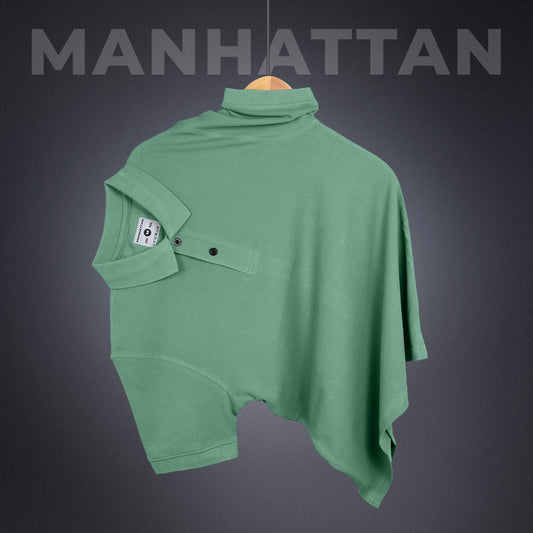 Pure Cotton Polo Plain T Shirts (Olive Green) Without Pocket