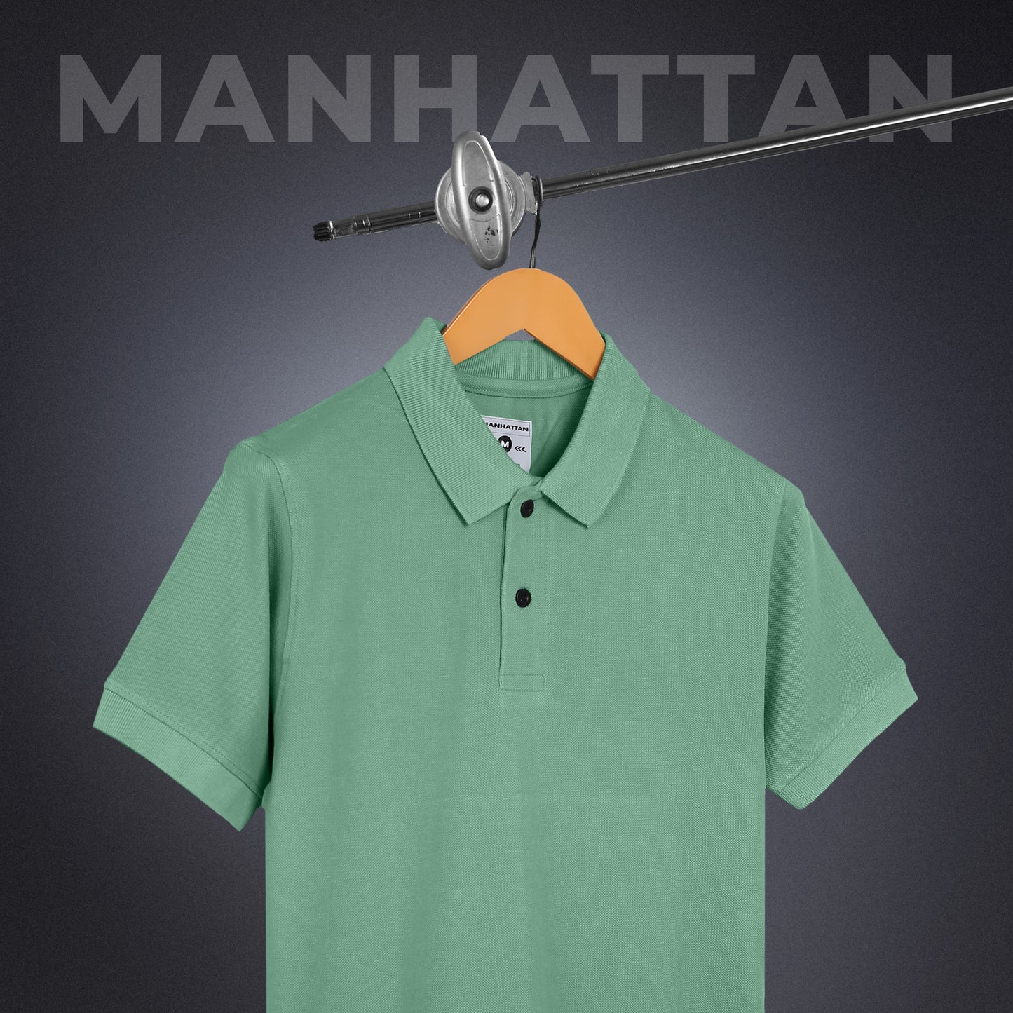Pure Cotton Polo Plain T Shirts (Olive Green) Without Pocket