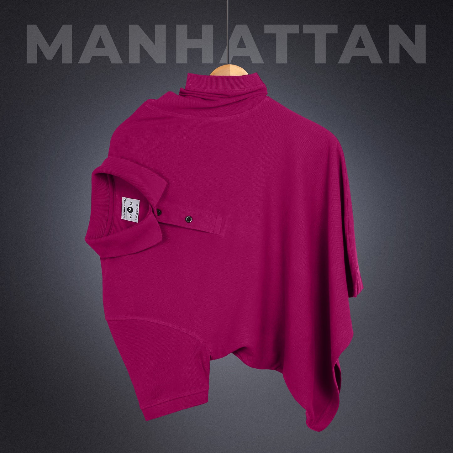 Pure Cotton Polo Plain T Shirts (Wine Red) Without Pocket