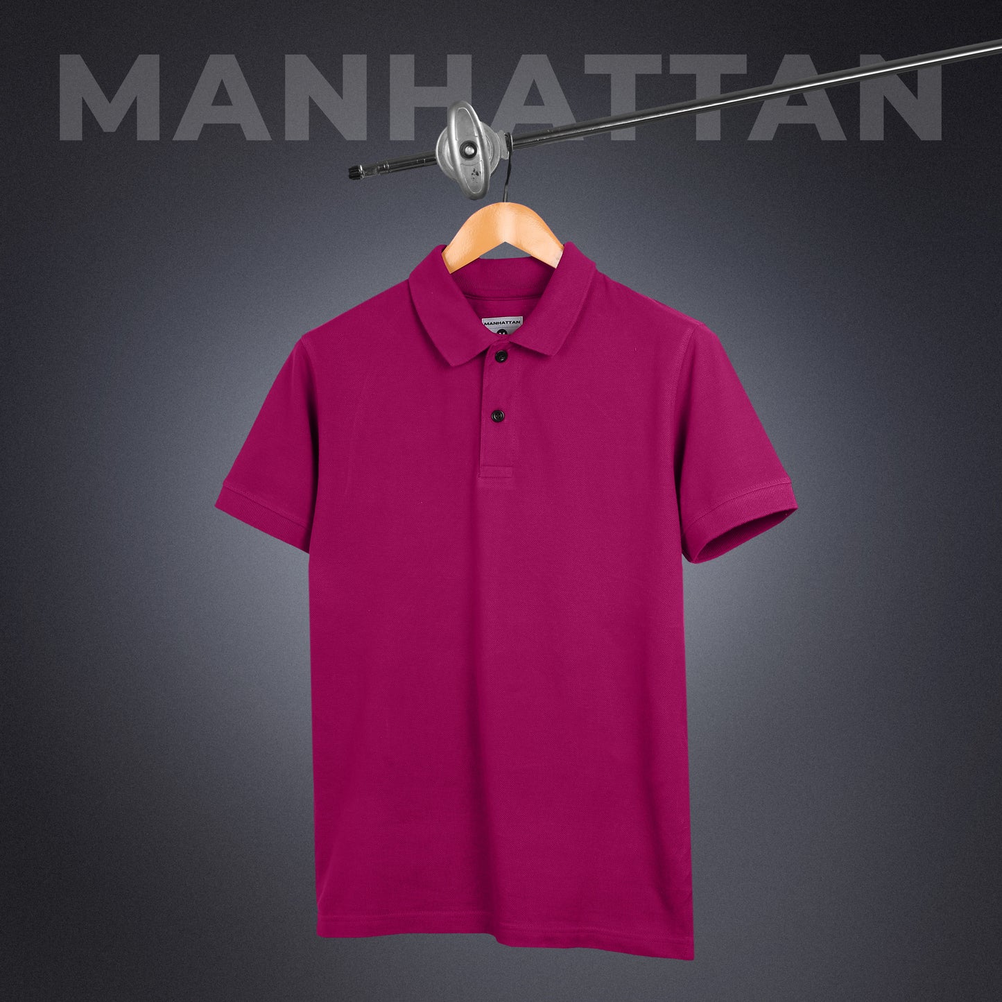 Pure Cotton Polo Plain T Shirts (Wine Red) Without Pocket