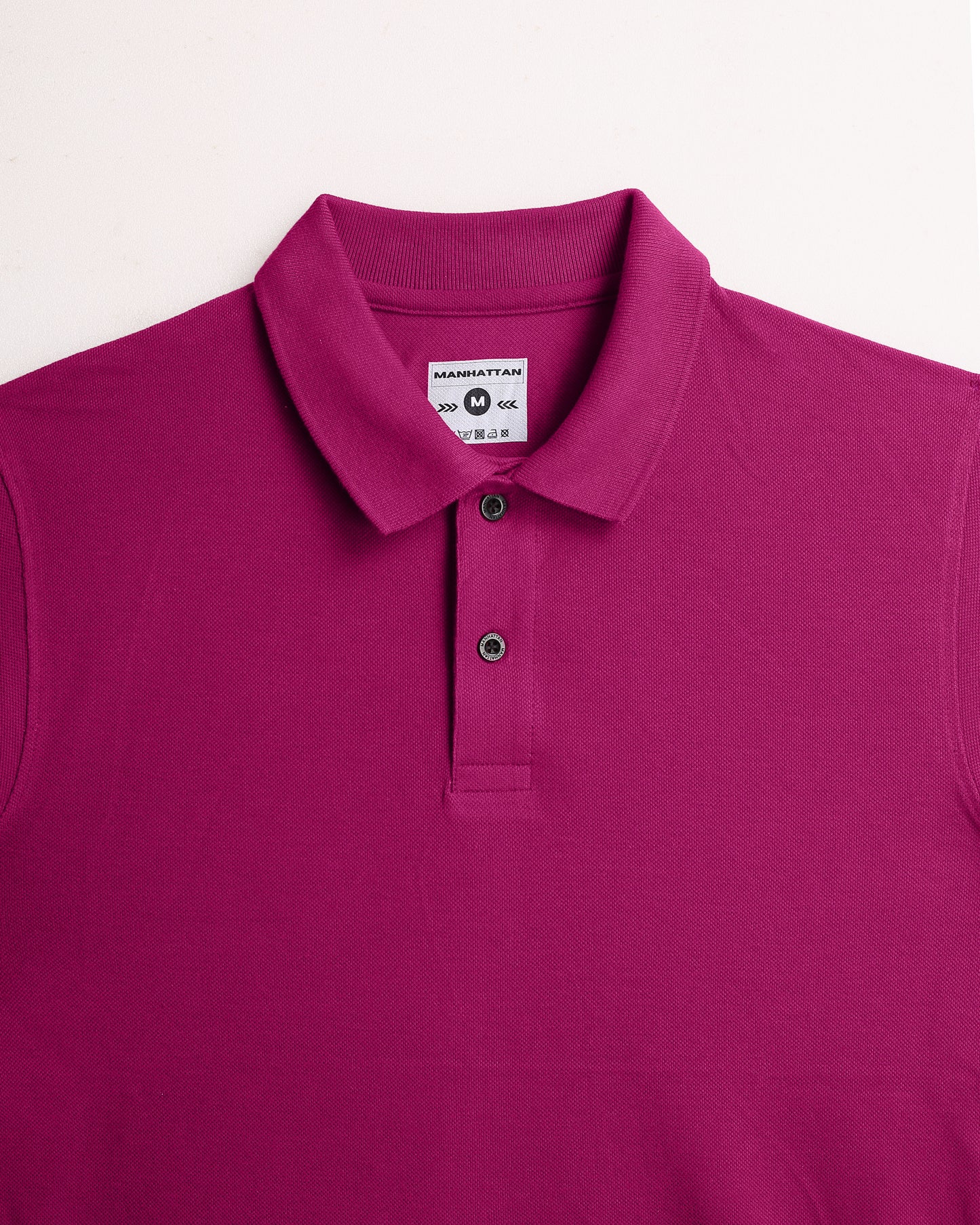 Pure Cotton Polo Plain T Shirts (Wine Red) Without Pocket