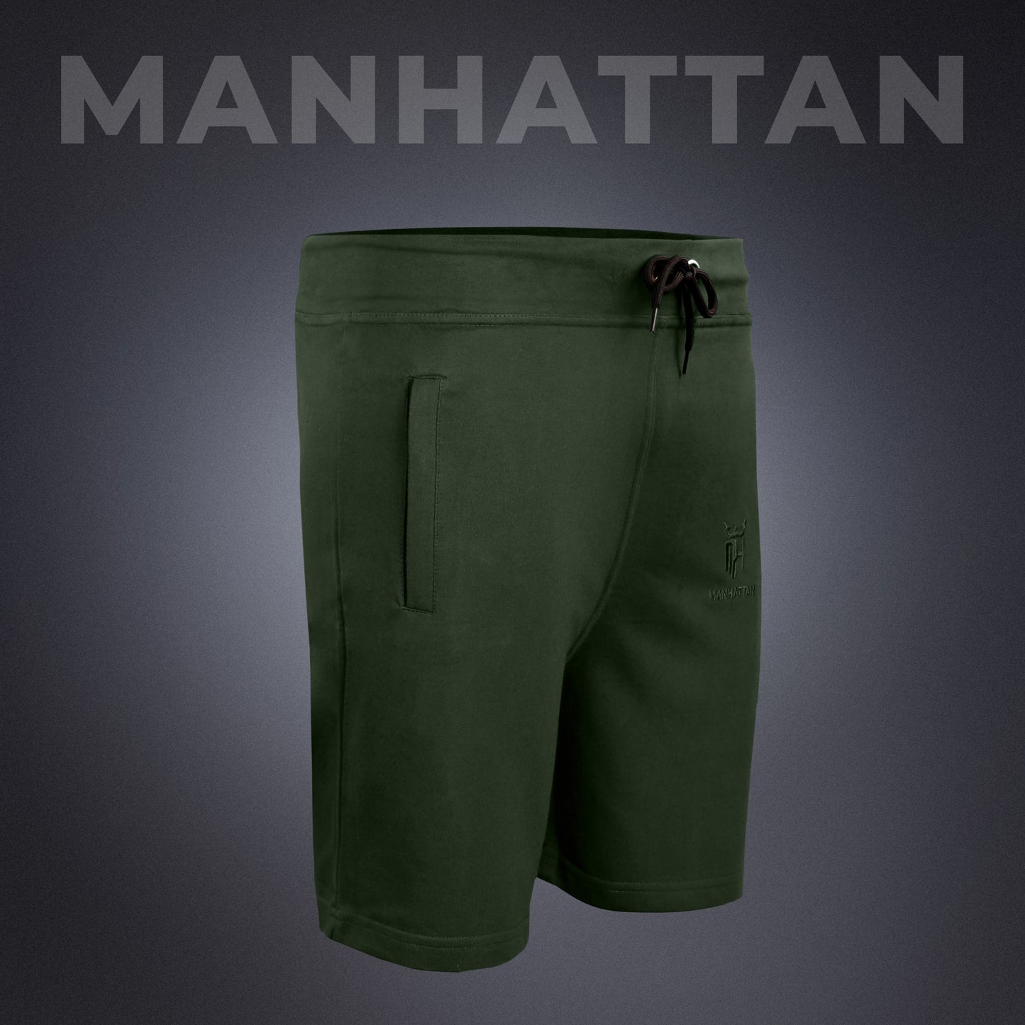 Premium Cotton Military Green Shorts Regular Fit