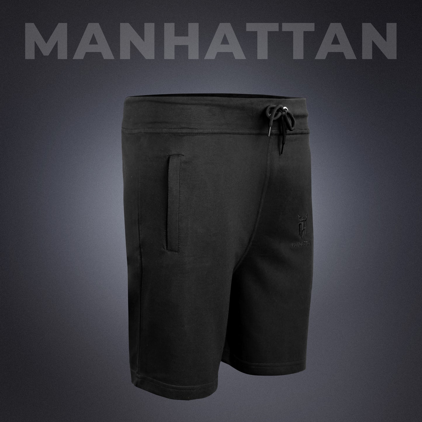 Premium Cotton Black Shorts Regular Fit