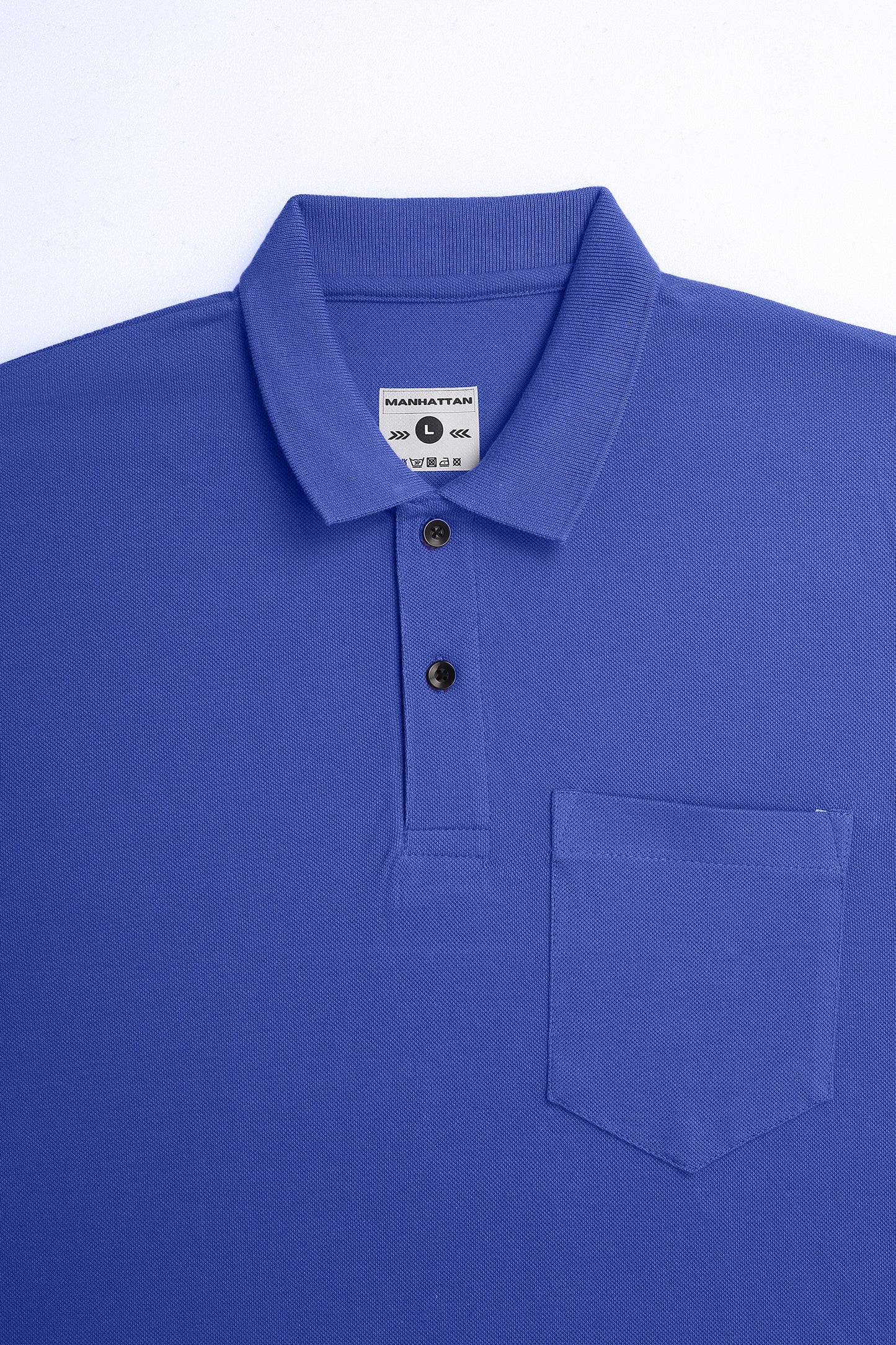 Pure Cotton Polo Pocket T shirts (Cobalt Blue)