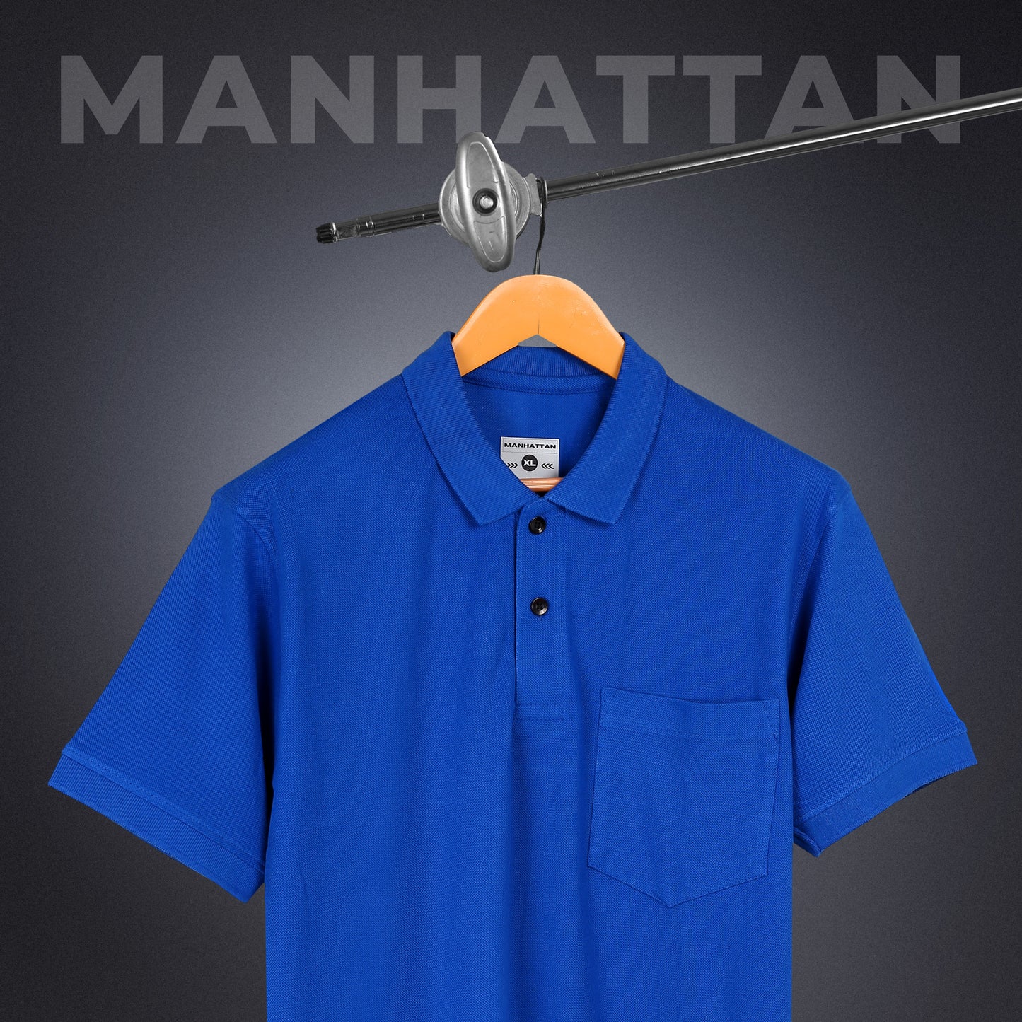 Pure Cotton Polo Pocket T shirts (Royal Blue)