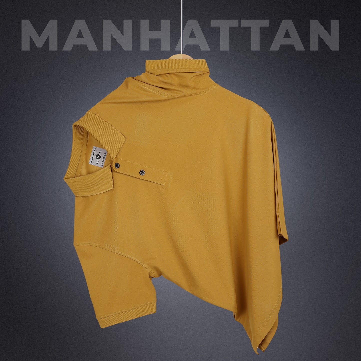 Sports Dry Fit Mustard Polo T Shirts (Micro Polyester)