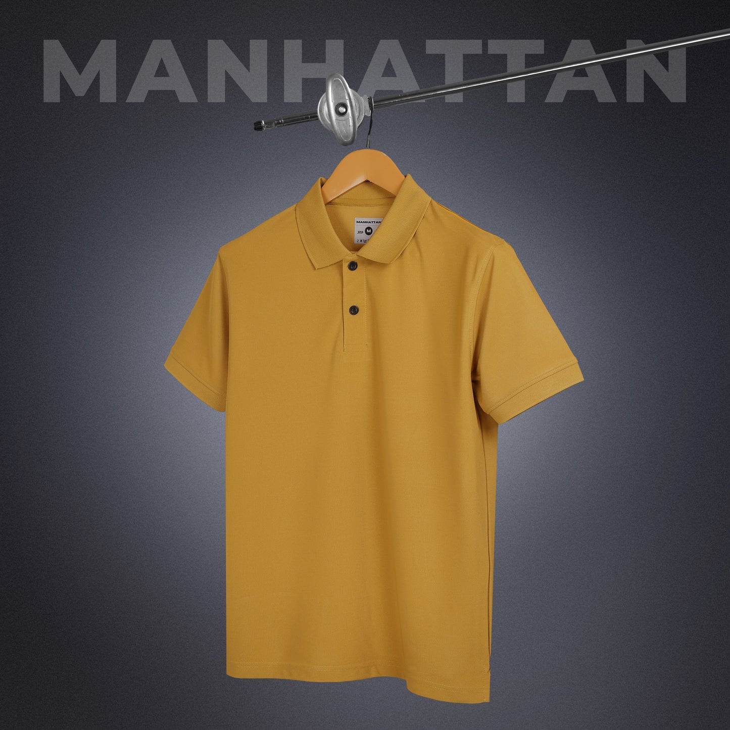 Sports Dry Fit Mustard Polo T Shirts (Micro Polyester)