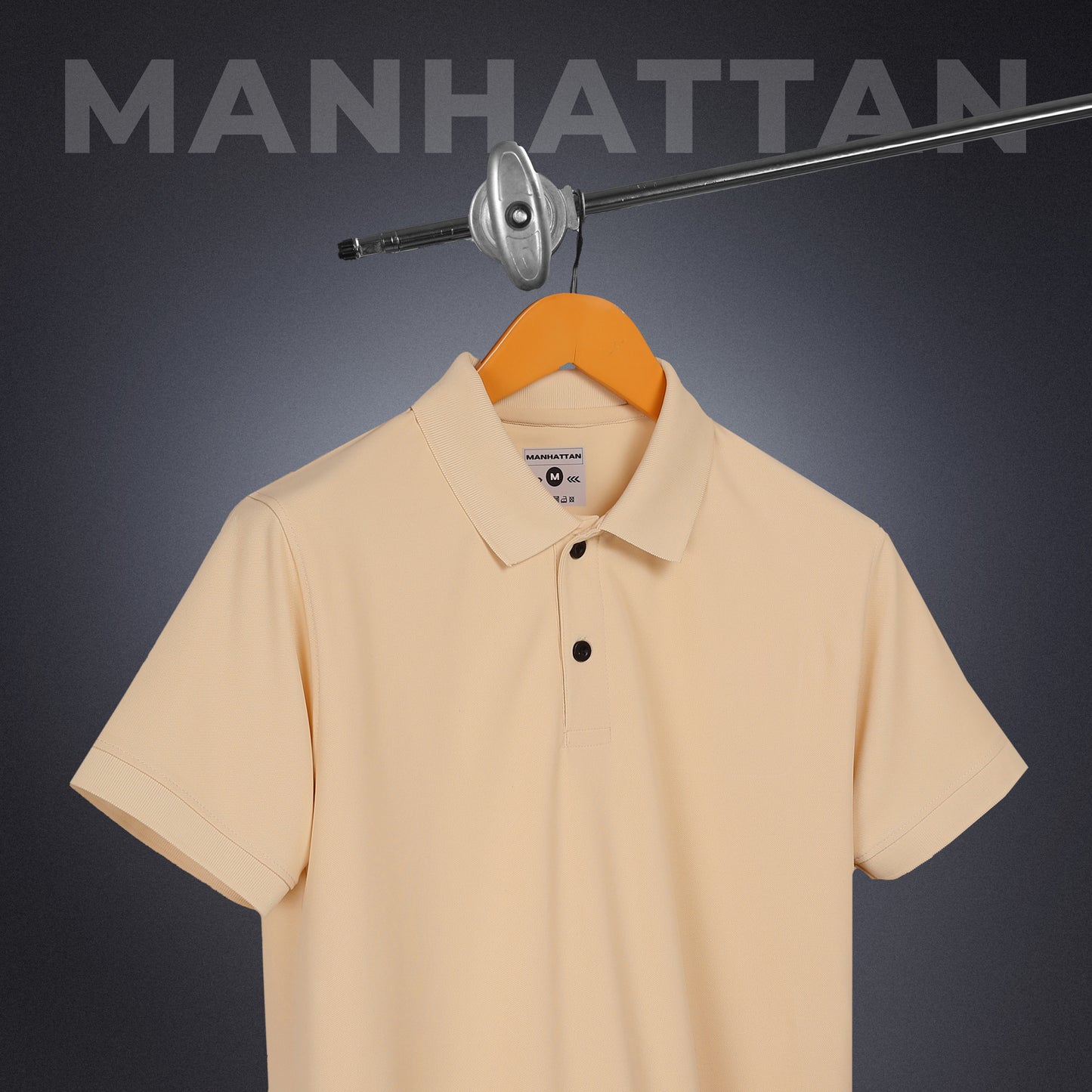Sports Dry Fit Beige Polo T Shirts (Micro Polyester)