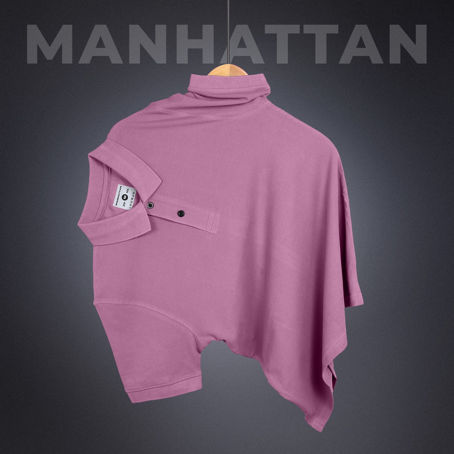 Pure Cotton Polo Plain T Shirts (Soft Berry) Without Pocket