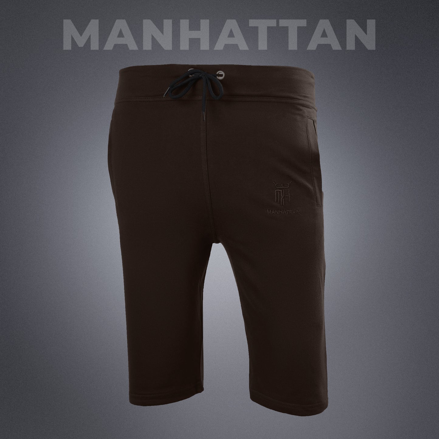 Premium Cotton Coffee Brown 3/4 Shorts Regular Fit