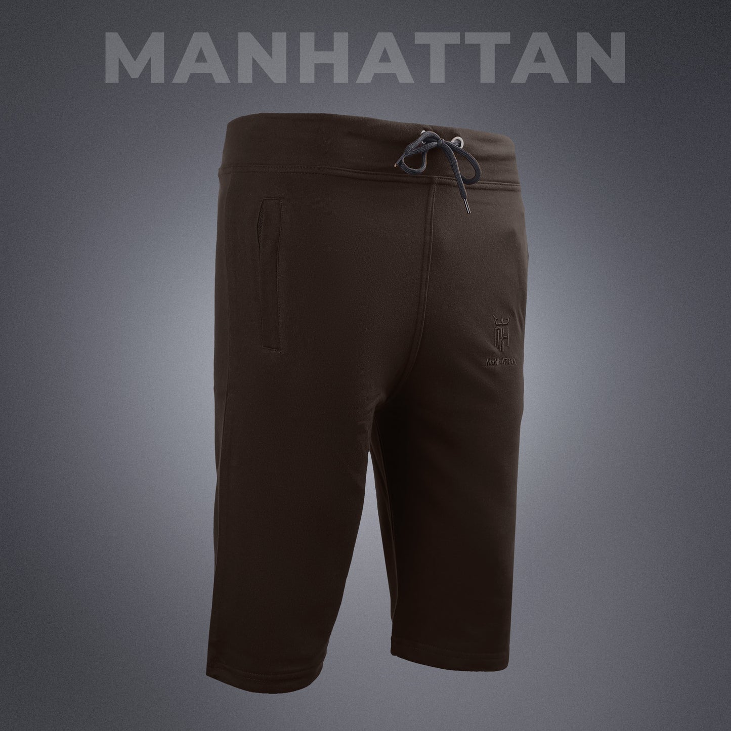 Premium Cotton Coffee Brown 3/4 Shorts Regular Fit