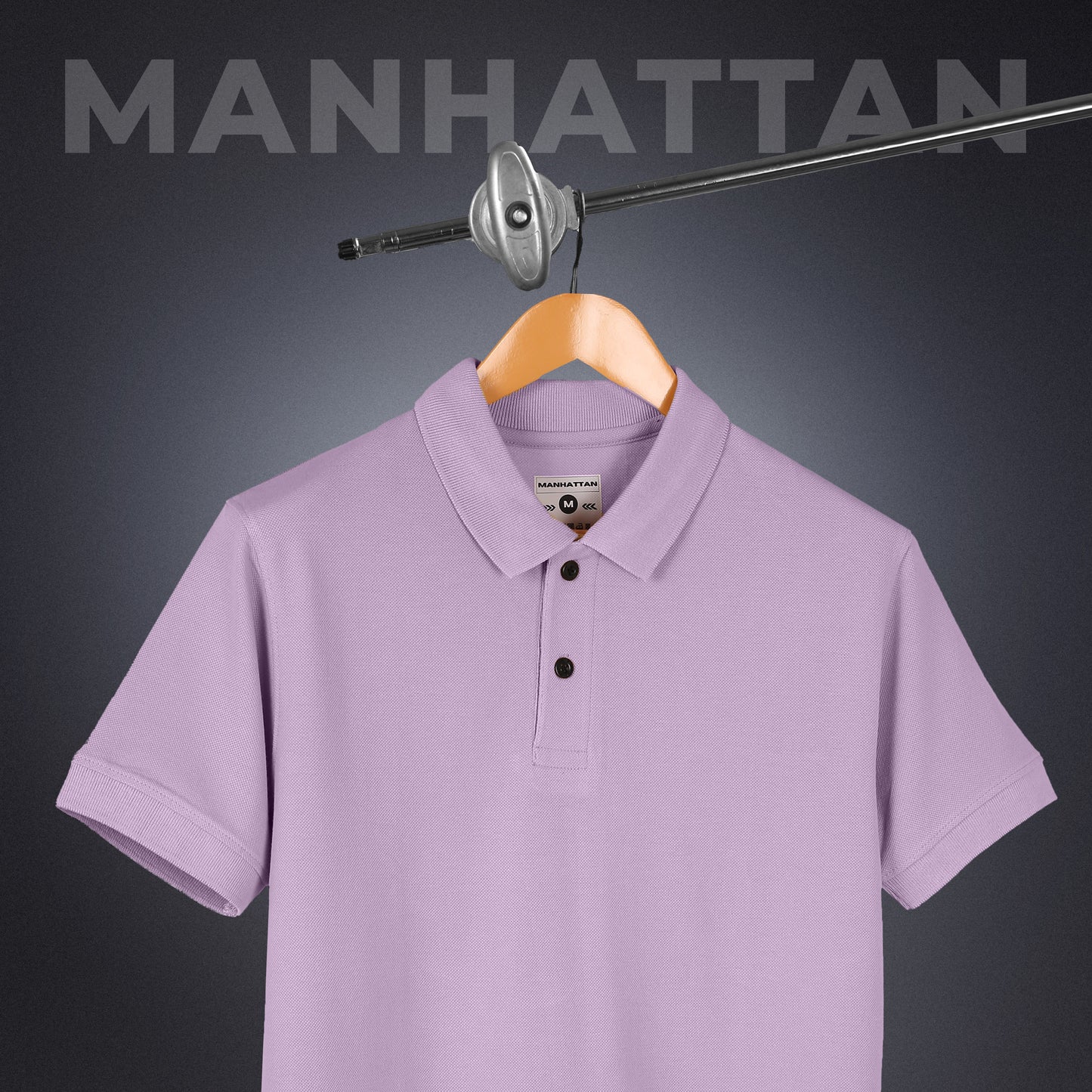 Pure Cotton Polo Plain T Shirts (Pearl Pink) Without Pocket