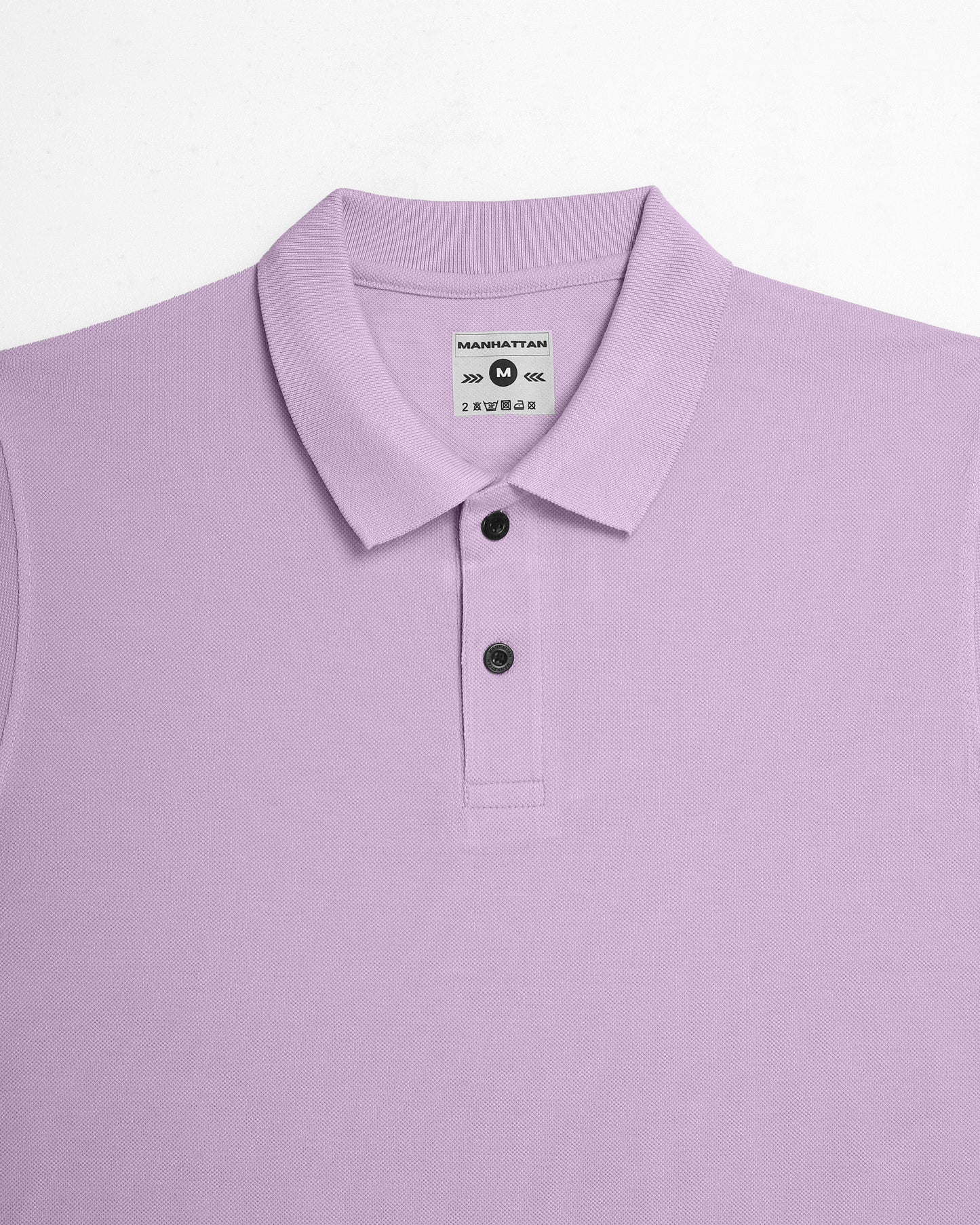 Pure Cotton Polo Plain T Shirts (Pearl Pink) Without Pocket