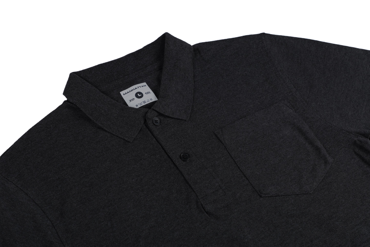 Rich in Cotton Polo Pocket T Shirts (Dark Grey)
