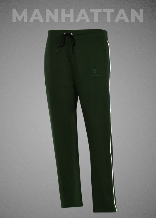 Premium Cotton Military Green Track Pant Regular Fit