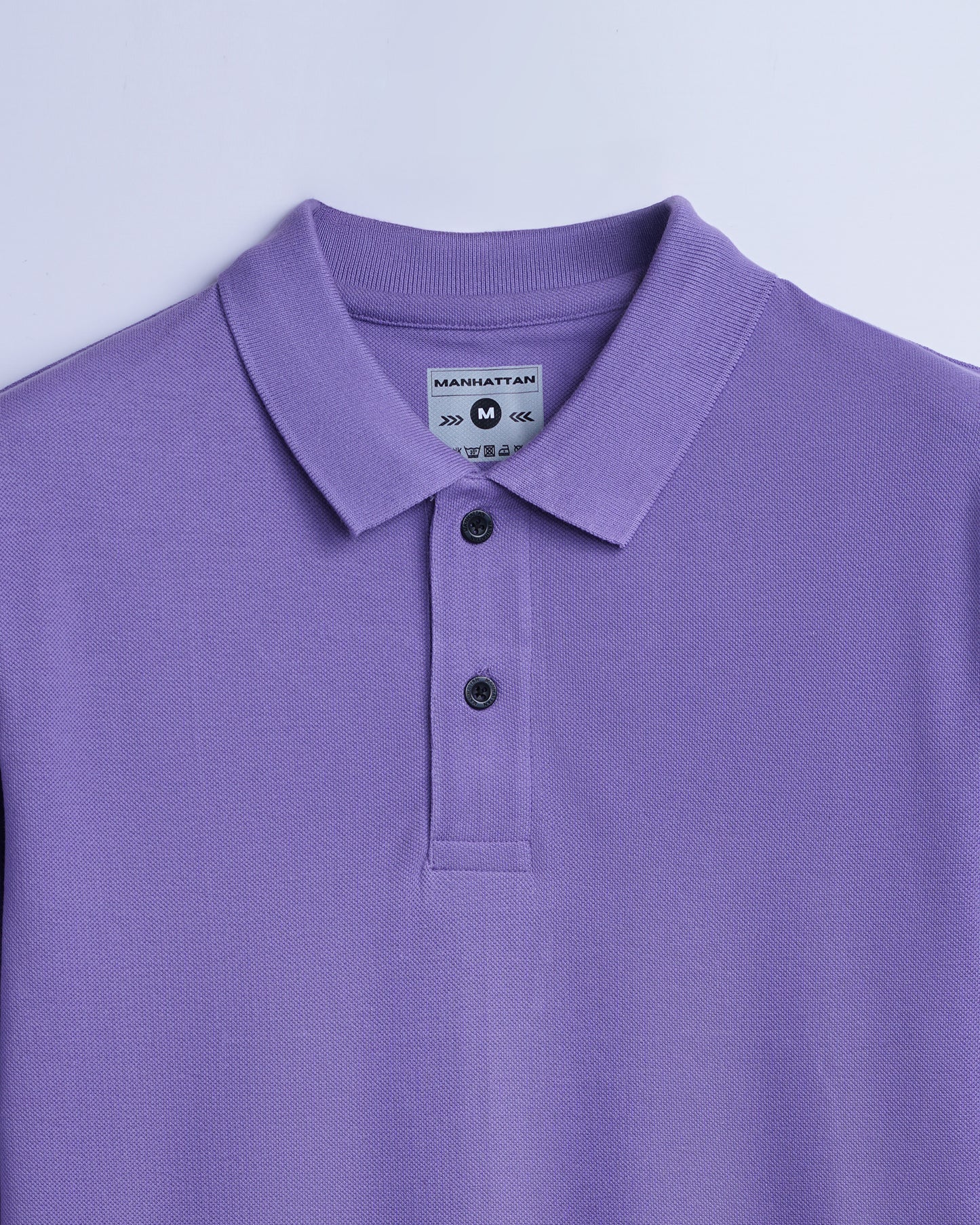 Cotton Polo Full Sleeve Unisex Lavender Without Pocket
