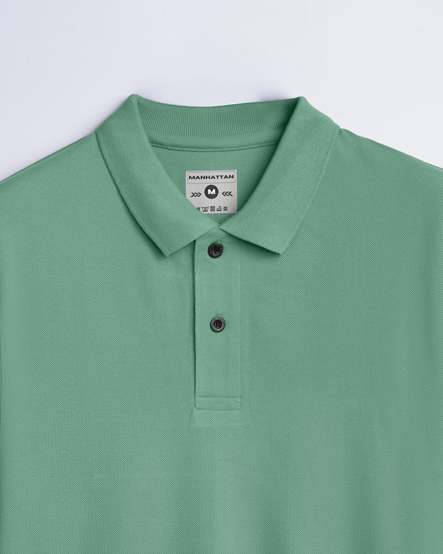 Cotton Polo Full Sleeve Unisex Olive Green Without Pocket