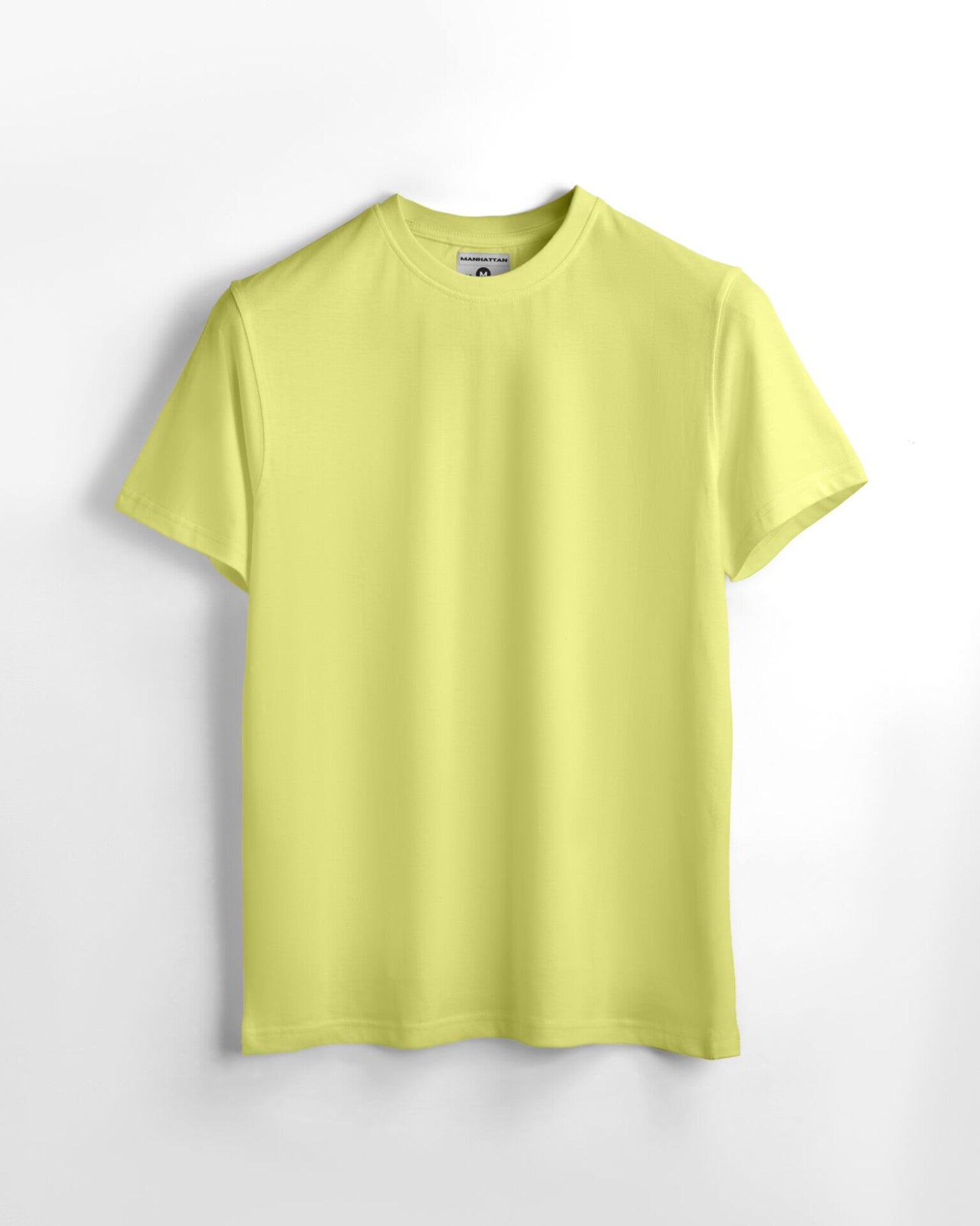 Basic Regular Fit T Shirts Unisex Pastel Yellow – Pitshirts
