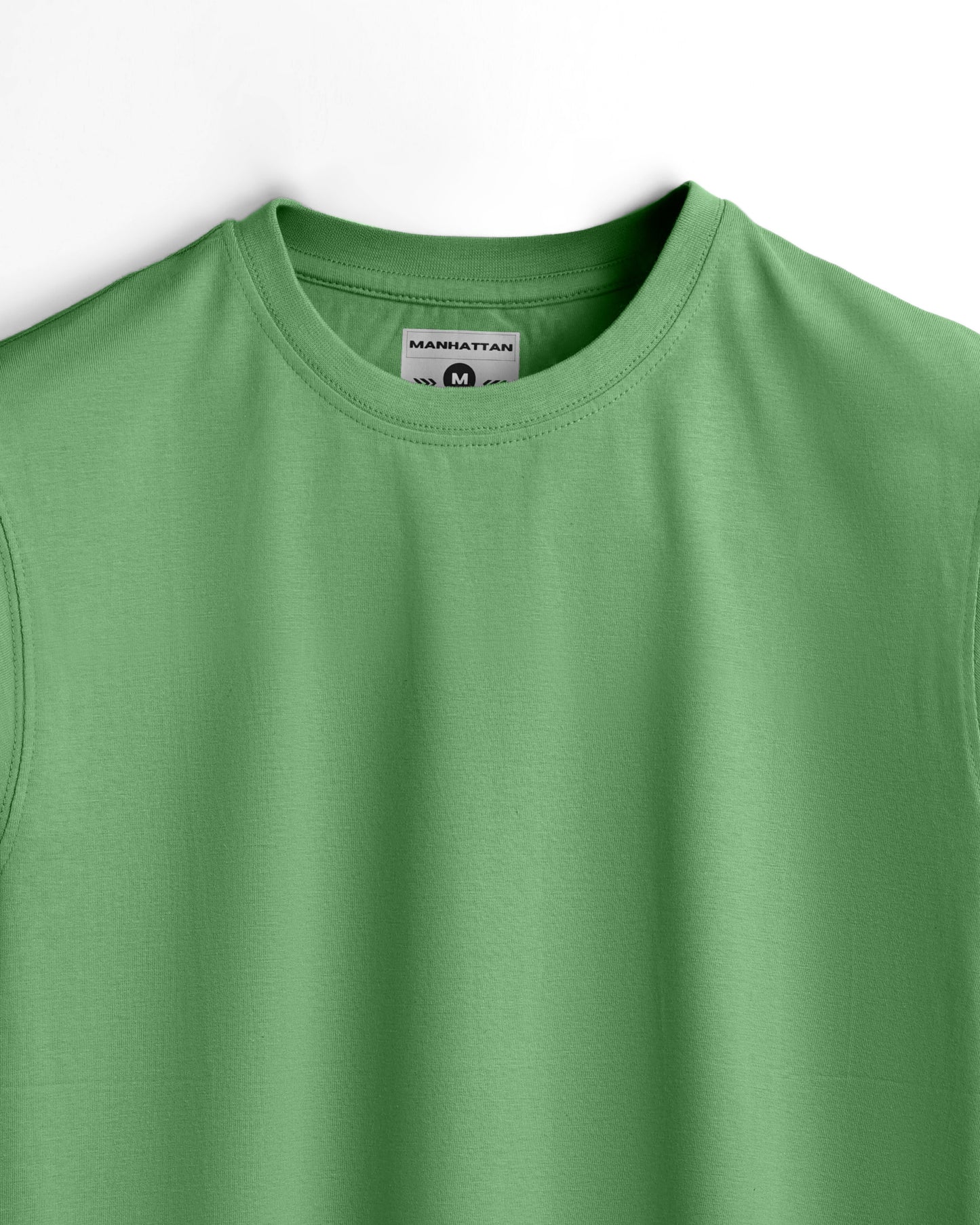 Basic Regular Fit T Shirts Unisex Apple Green