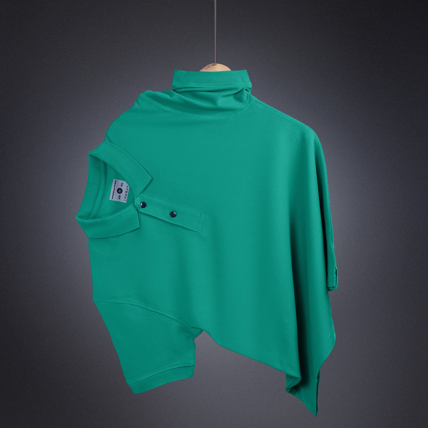 Pure Cotton Polo Plain T Shirts (Jade Green) Without Pocket