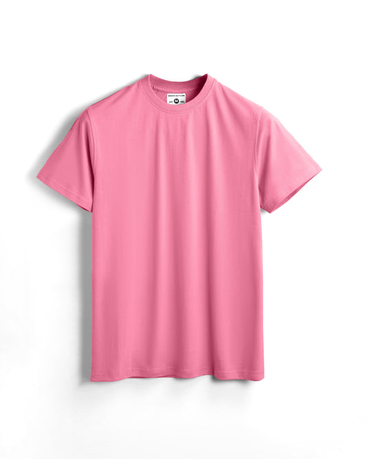 Basic Regular Fit T Shirts Unisex Cool Pink