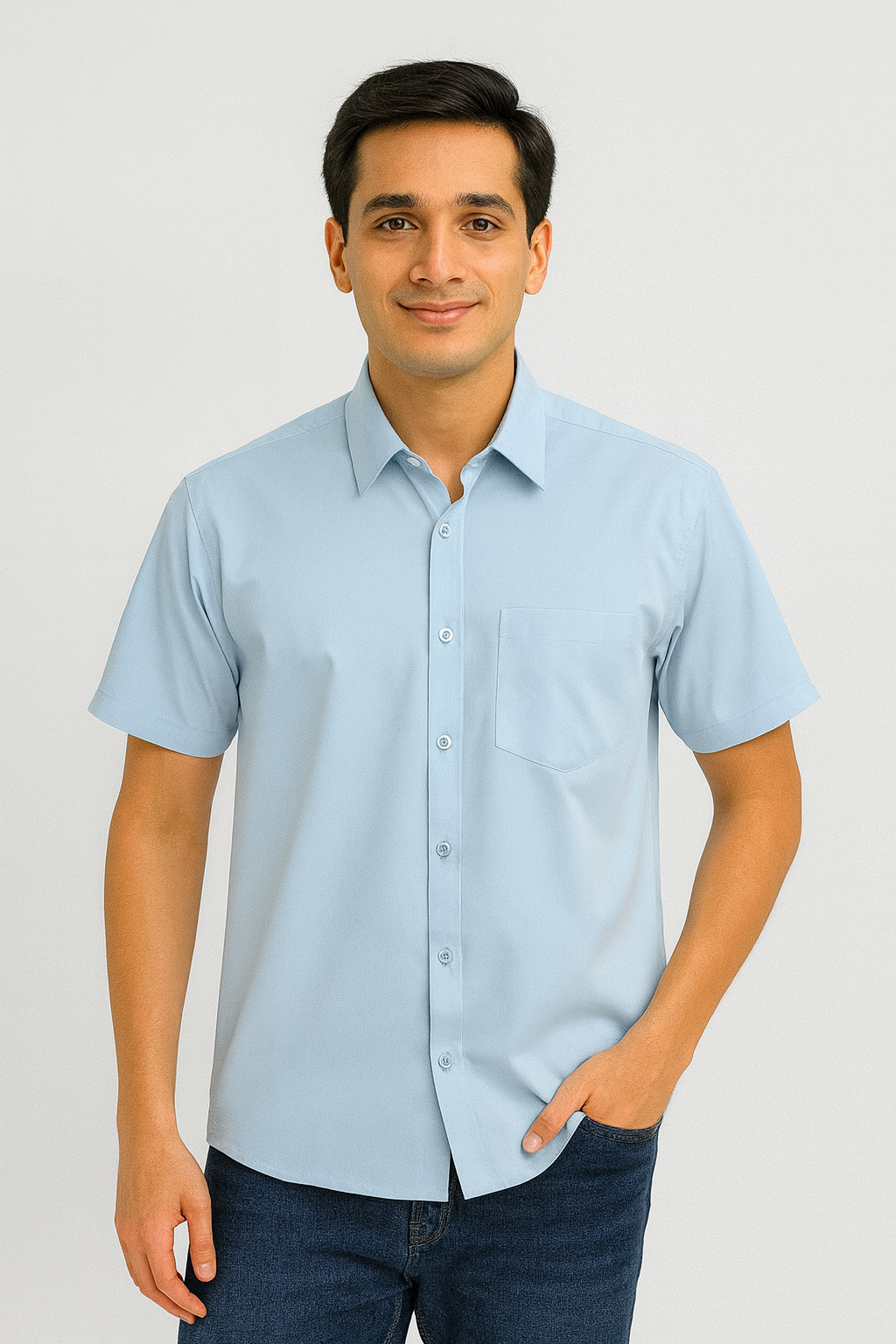 Pure Cotton Light Blue Shirts.